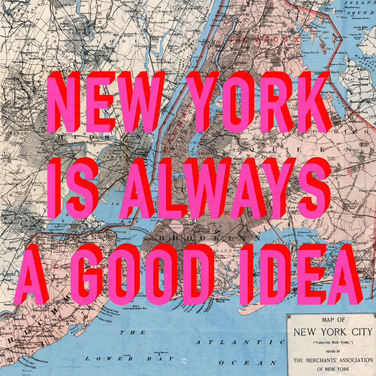 New York Retro Pop Art Map Print