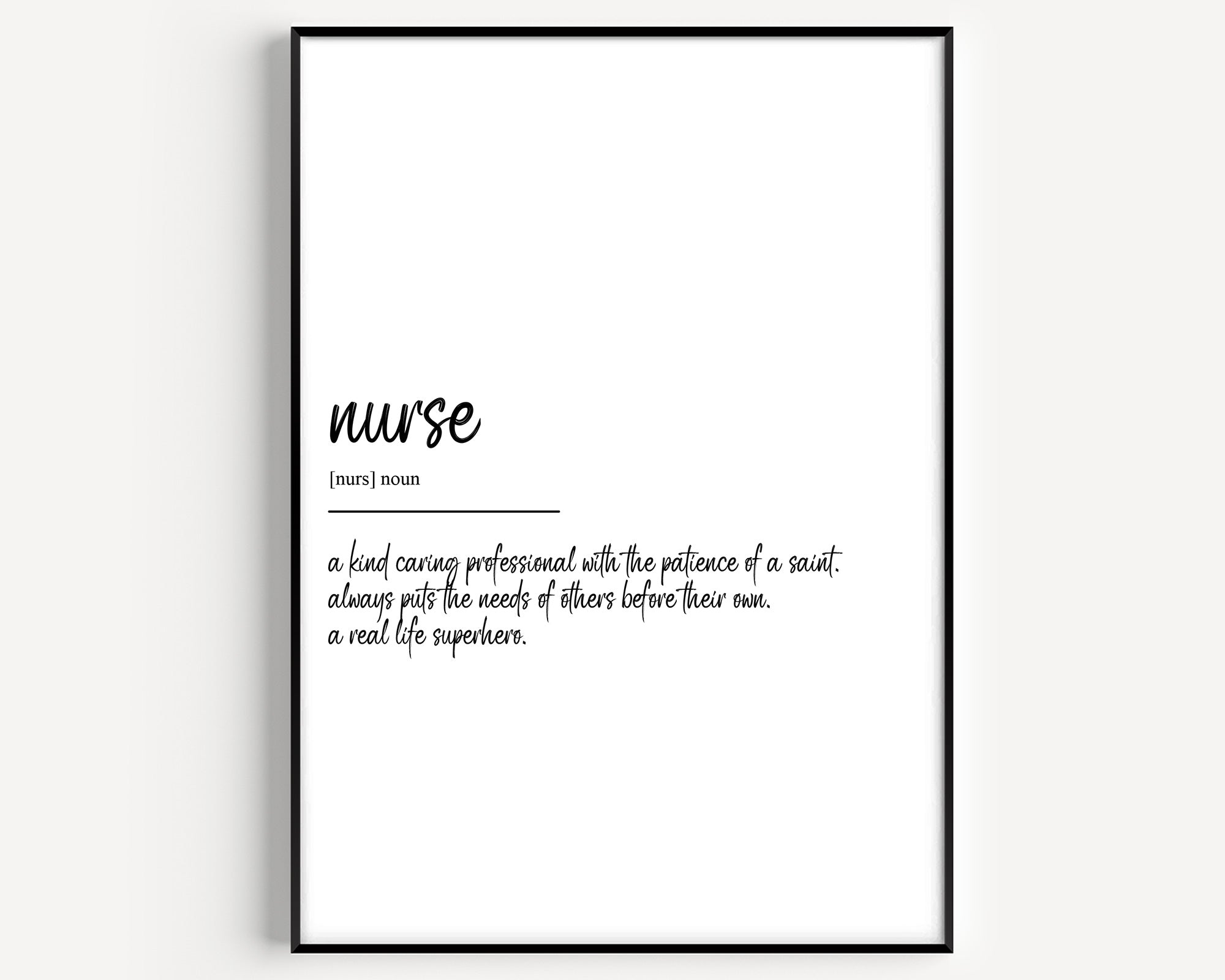 Nurse Definition Print - Magic Posters