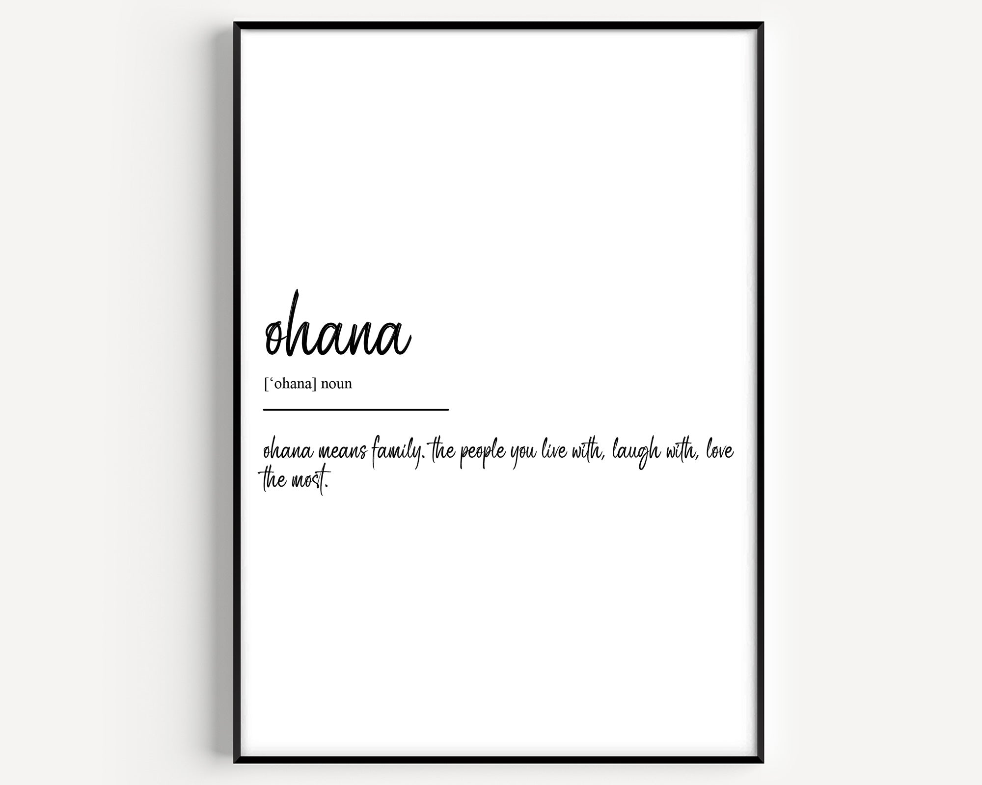 Ohana Definition Print - Magic Posters