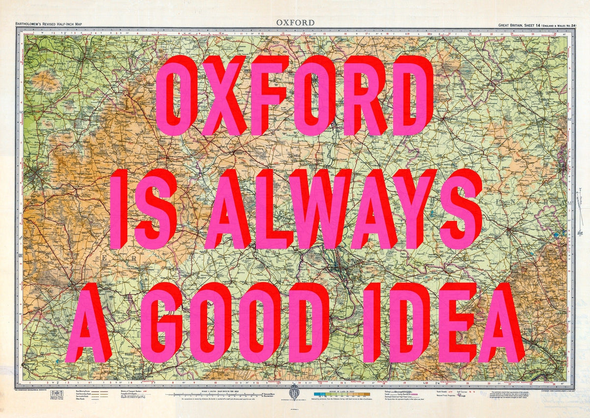 Oxford Retro Pop Art Map Print