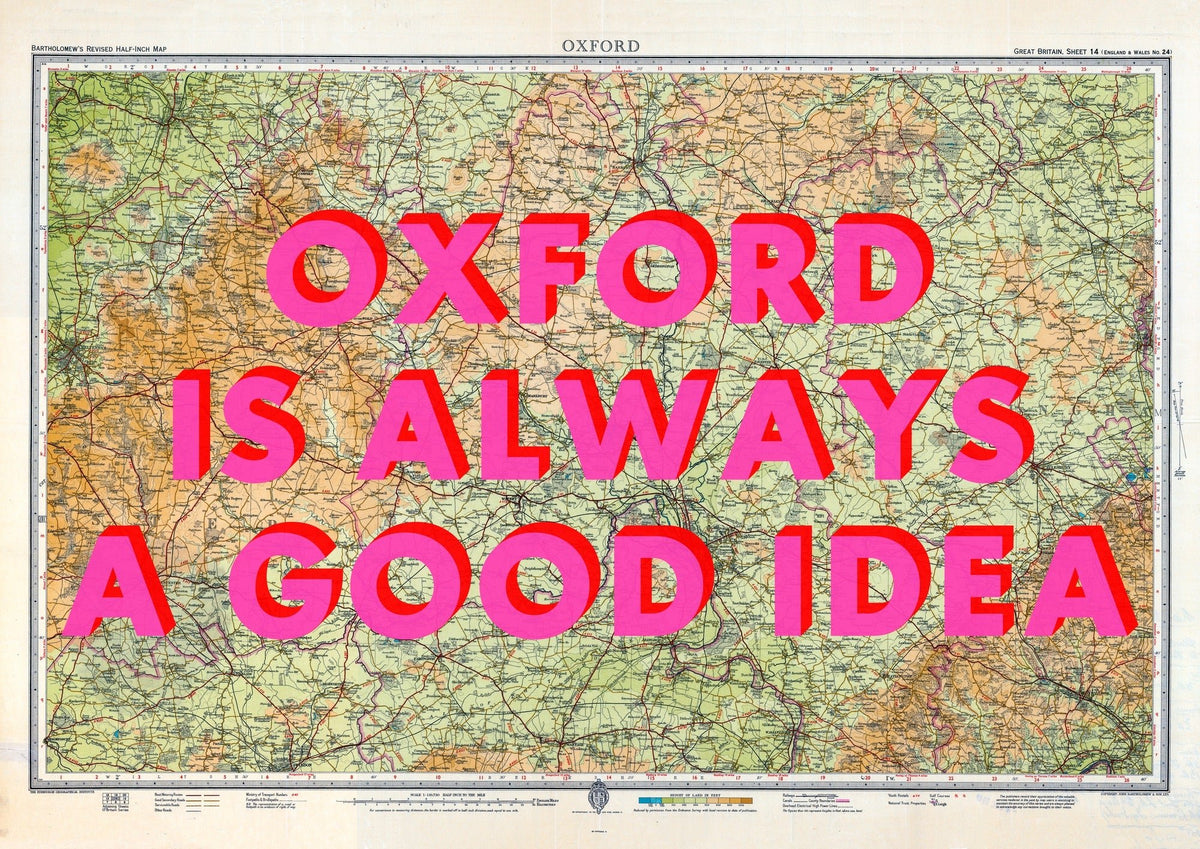 Oxford Retro Pop Art Map Print