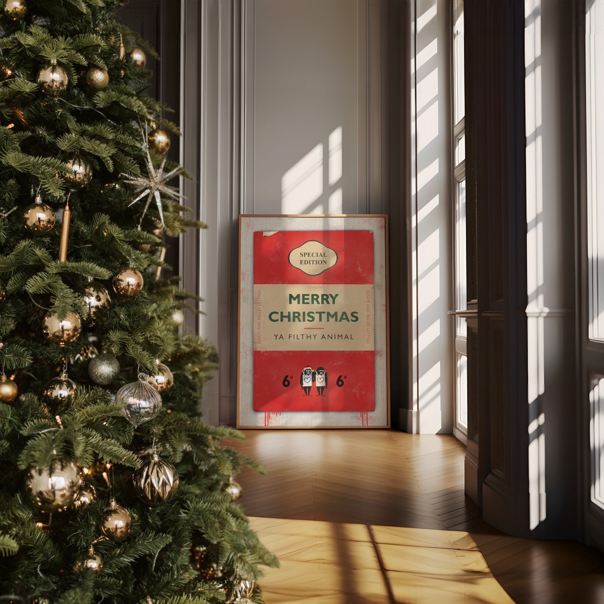 Personalised Book Cover Art Print (Christmas Edition) - Magic Posters