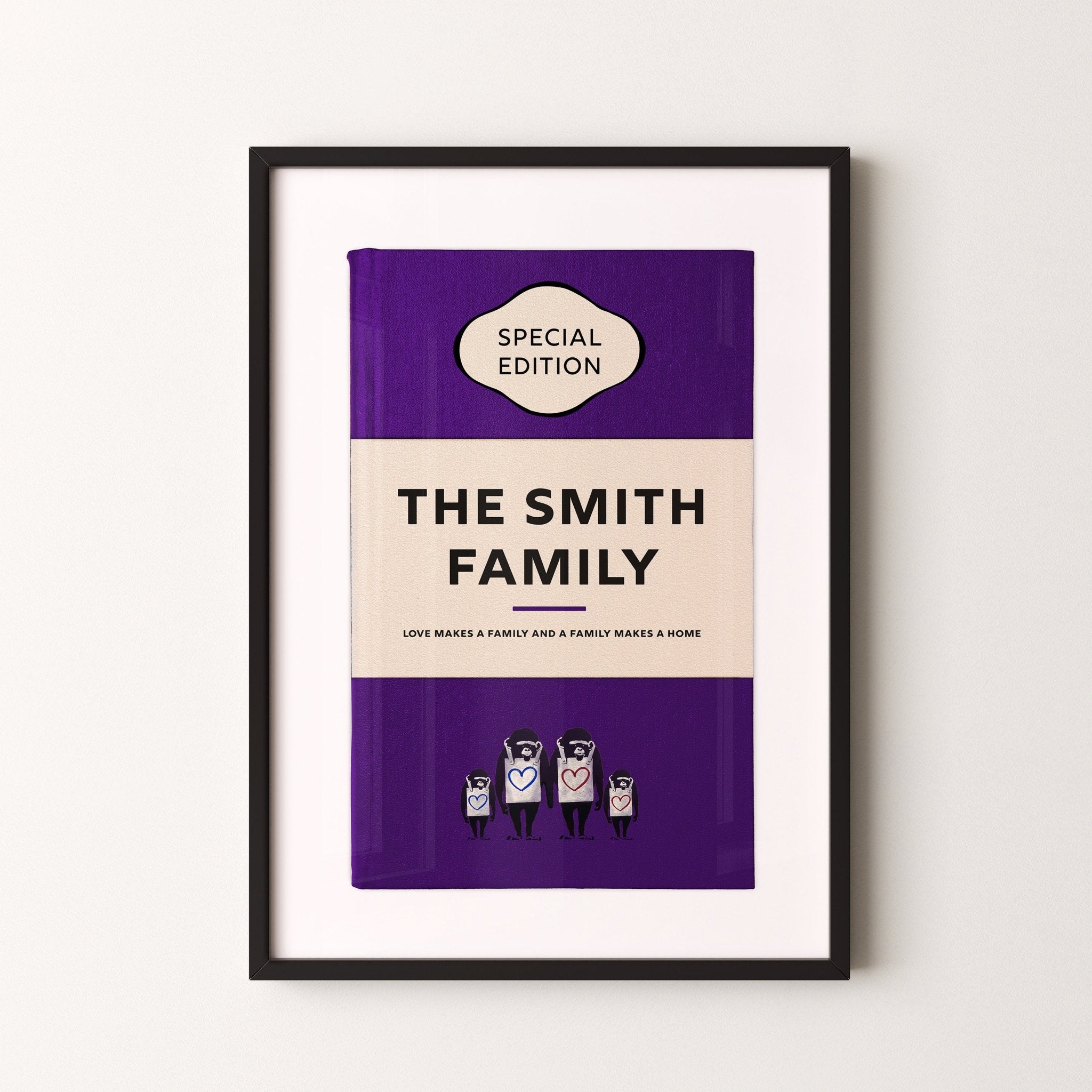 Personalised Book Cover Art Print (Classic Family Edition) - Magic Posters