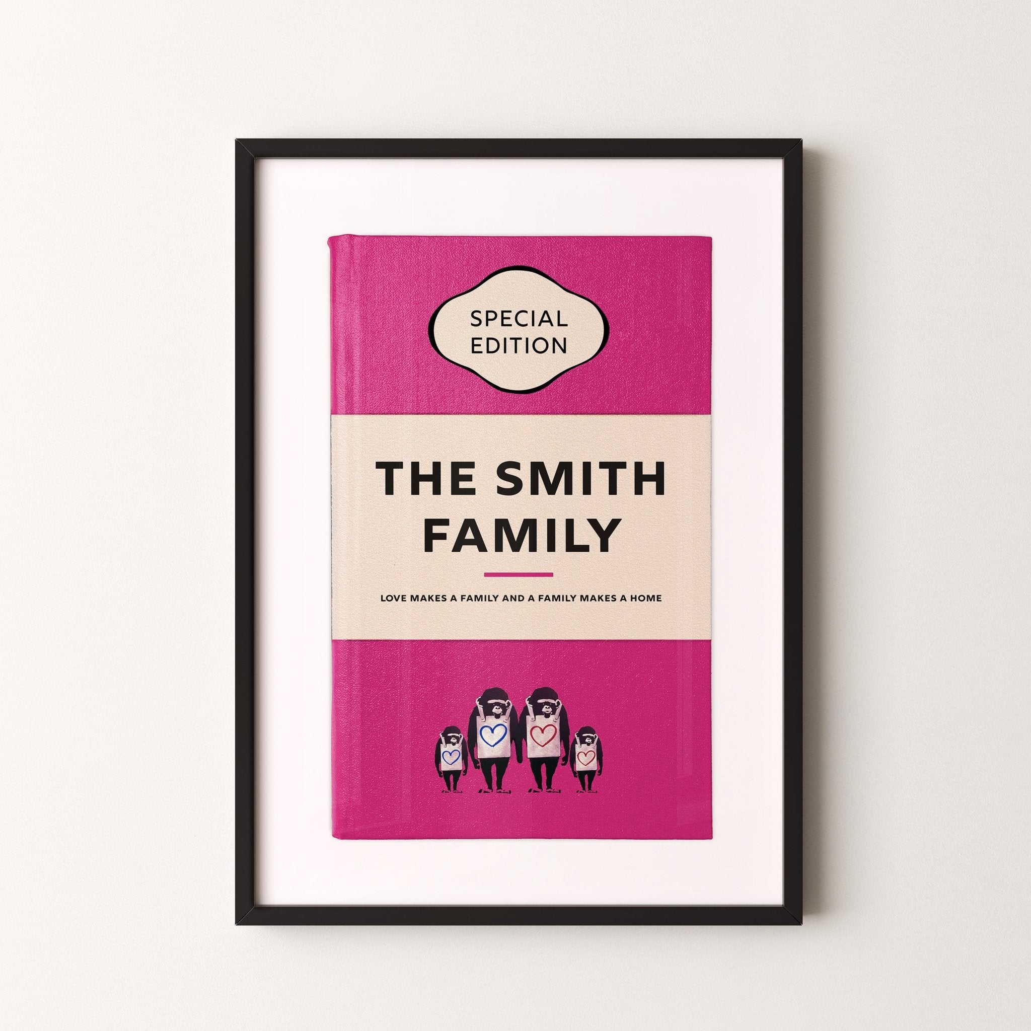 Personalised Book Cover Art Print (Classic Family Edition) - Magic Posters