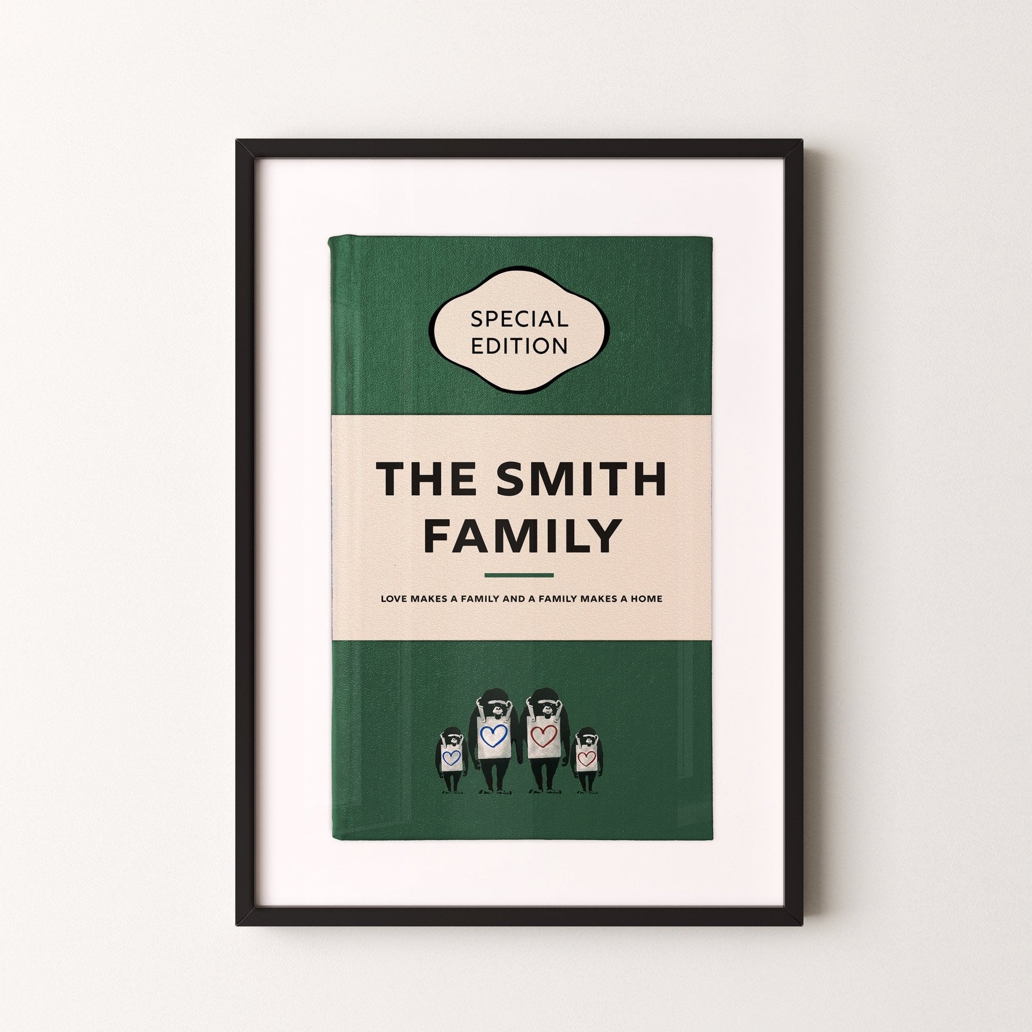 Personalised Book Cover Art Print (Classic Family Edition) - Magic Posters