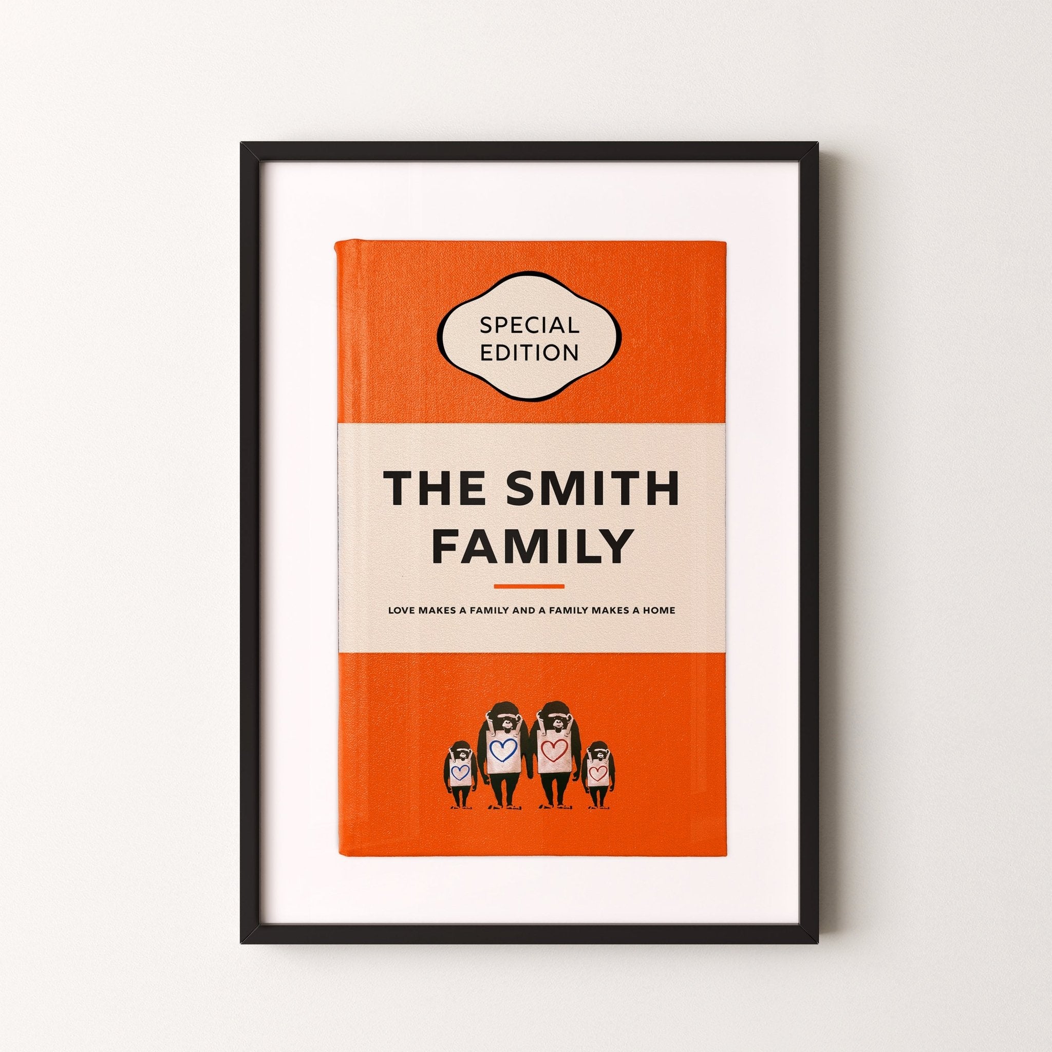 Personalised Book Cover Art Print (Classic Family Edition) - Magic Posters