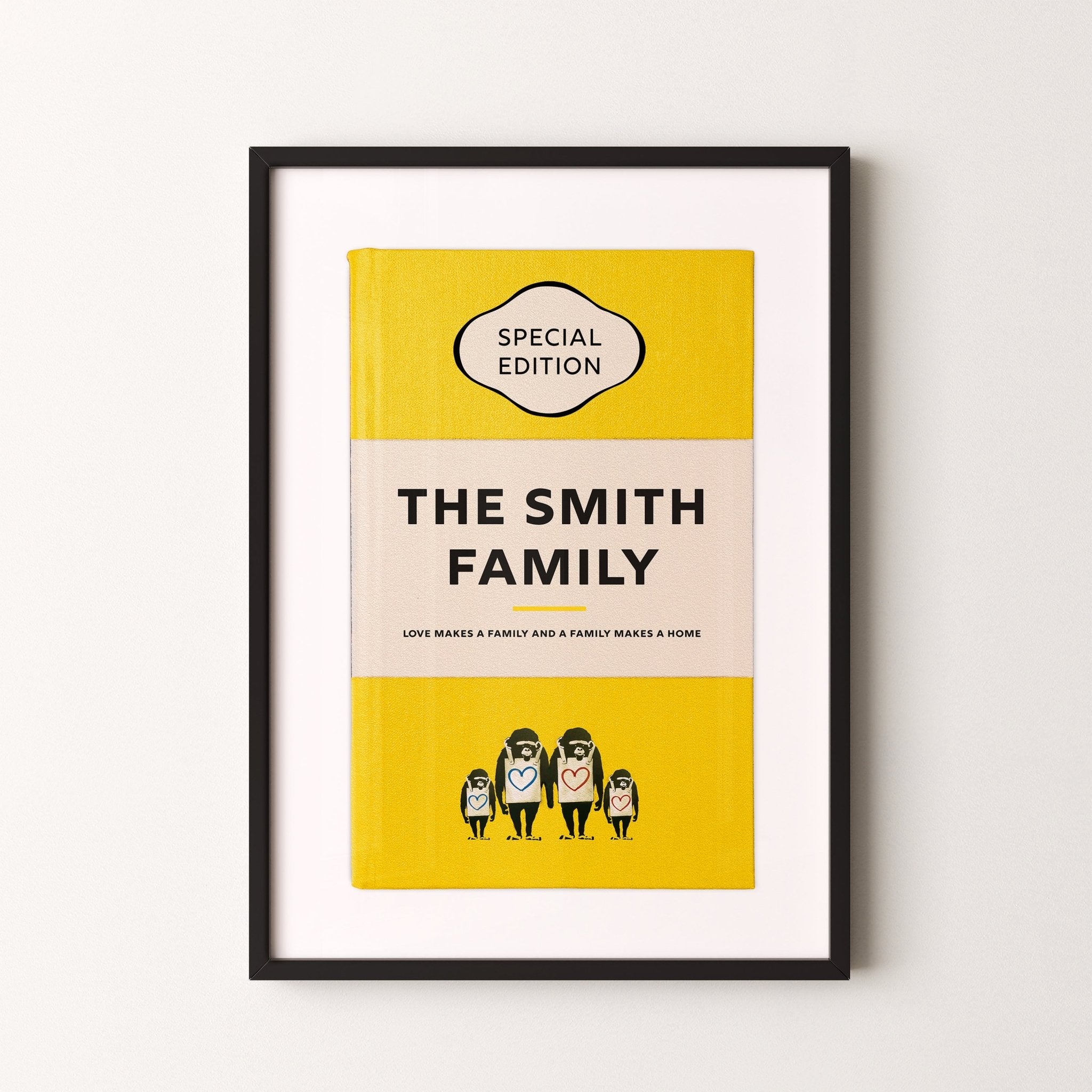 Personalised Book Cover Art Print (Classic Family Edition) - Magic Posters