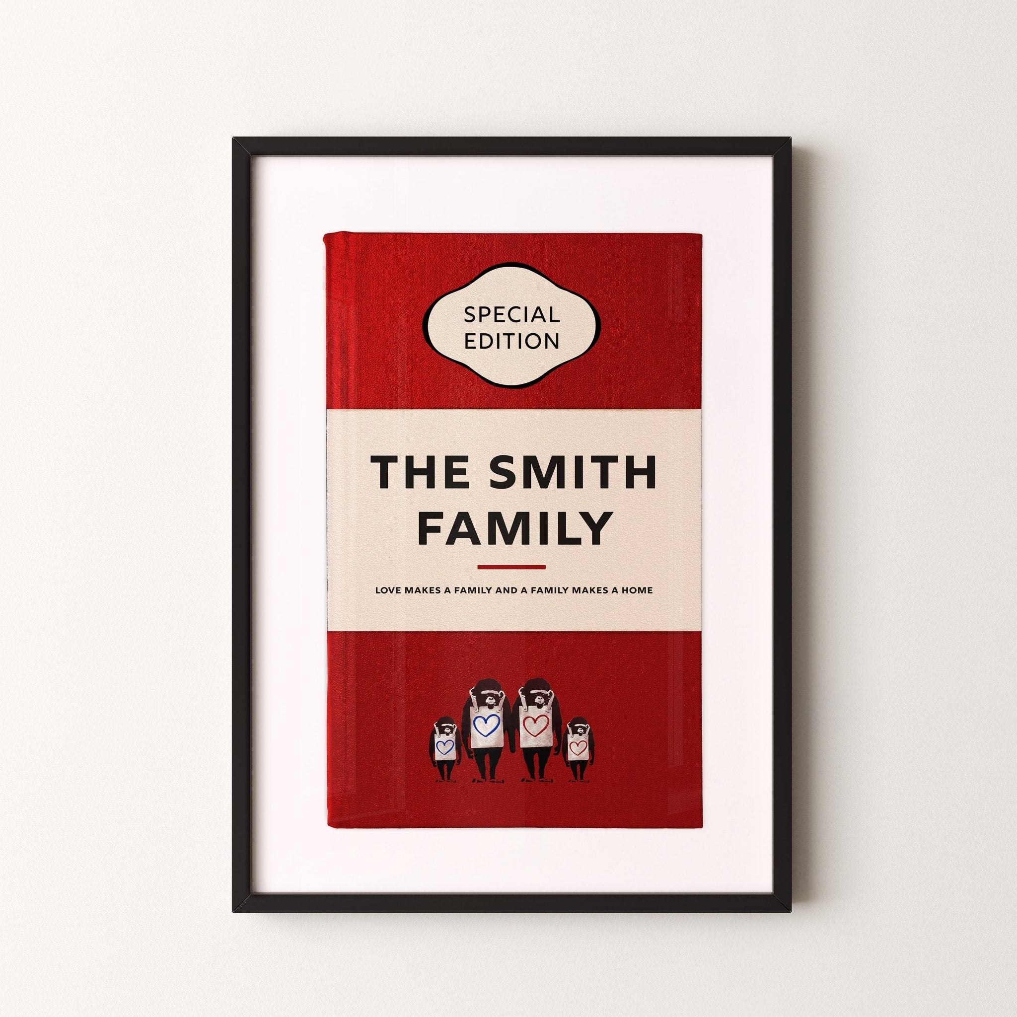 Personalised Book Cover Art Print (Classic Family Edition) - Magic Posters