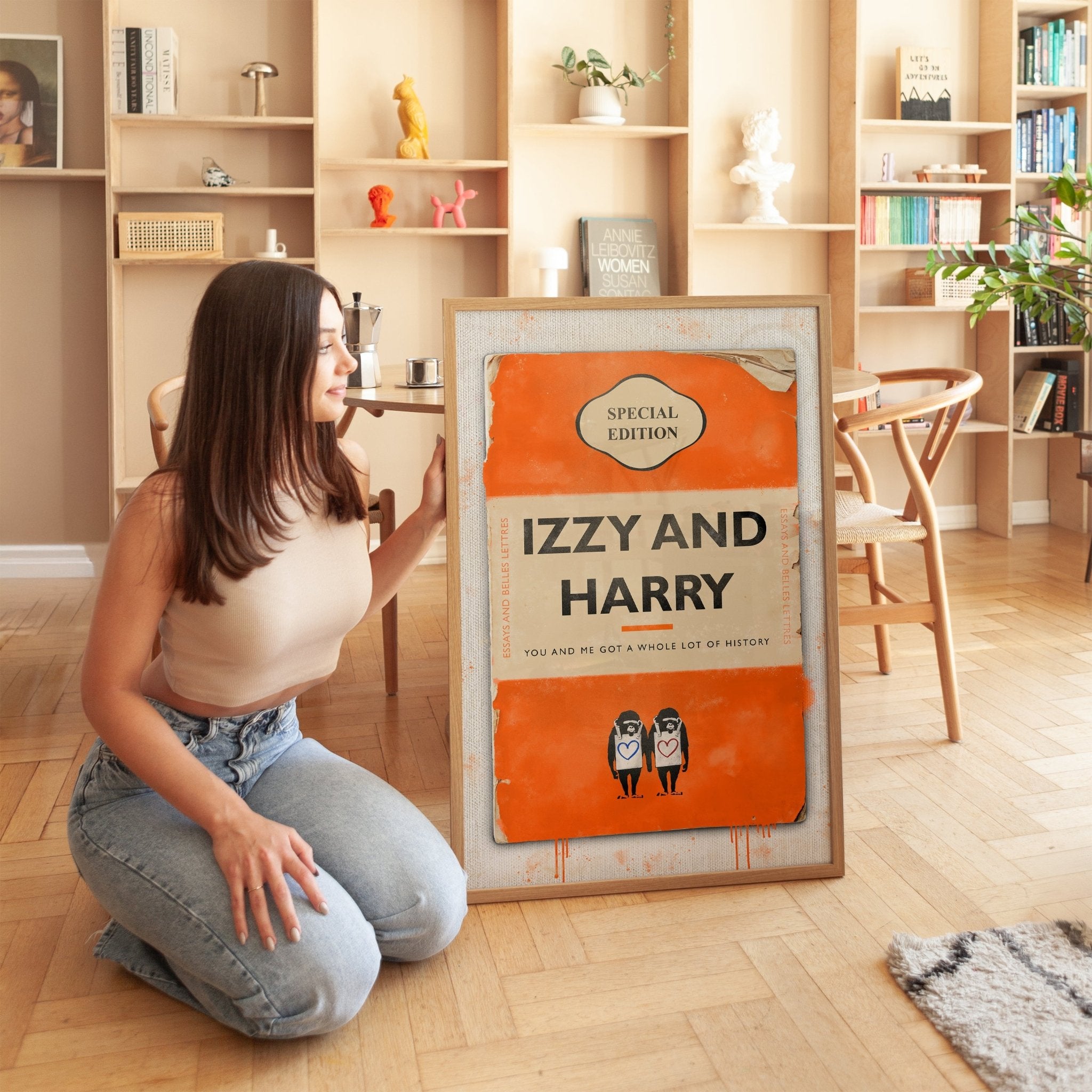 Personalised Book Cover Art Print (Couples Edition) - Magic Posters