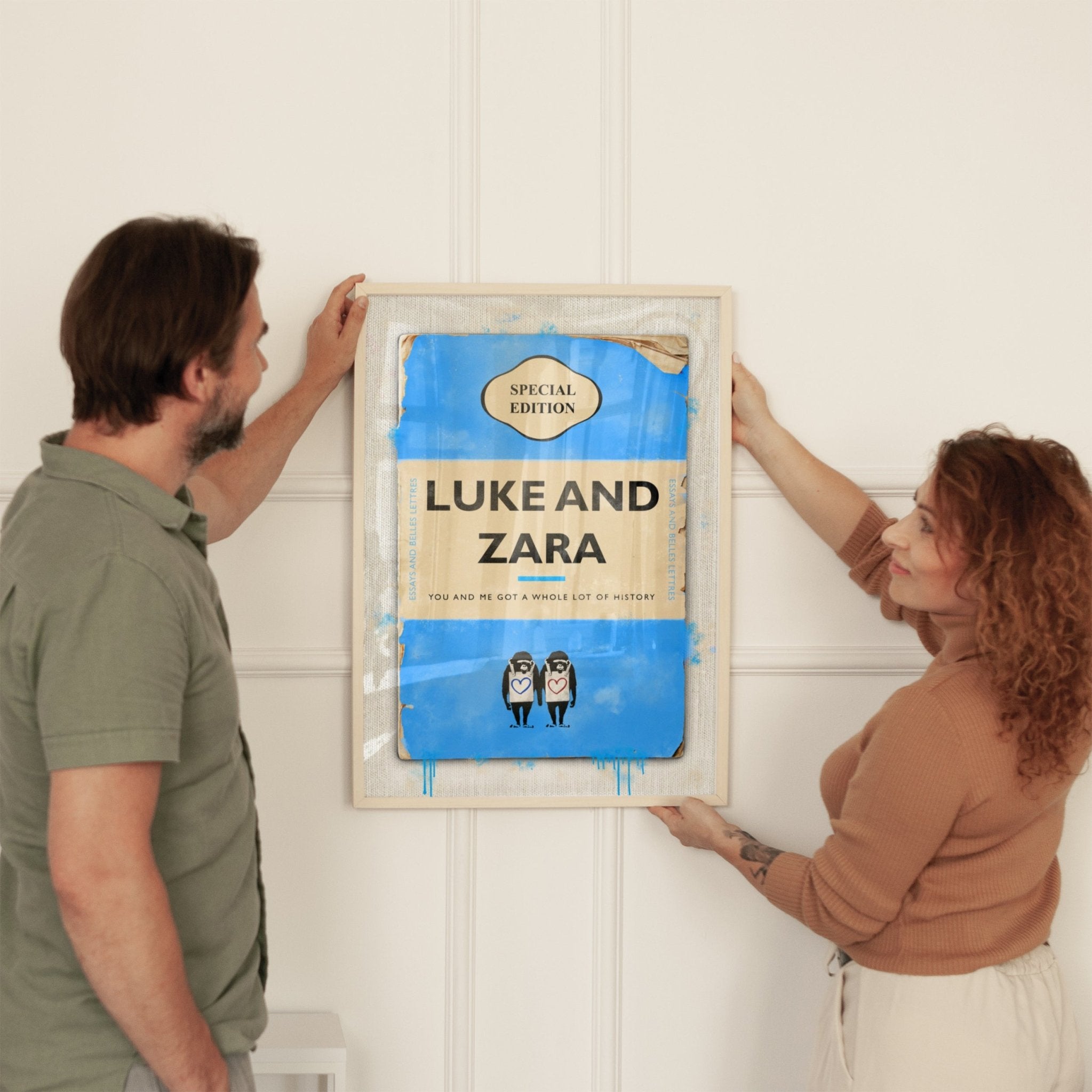 Personalised Book Cover Art Print (Couples Edition) - Magic Posters