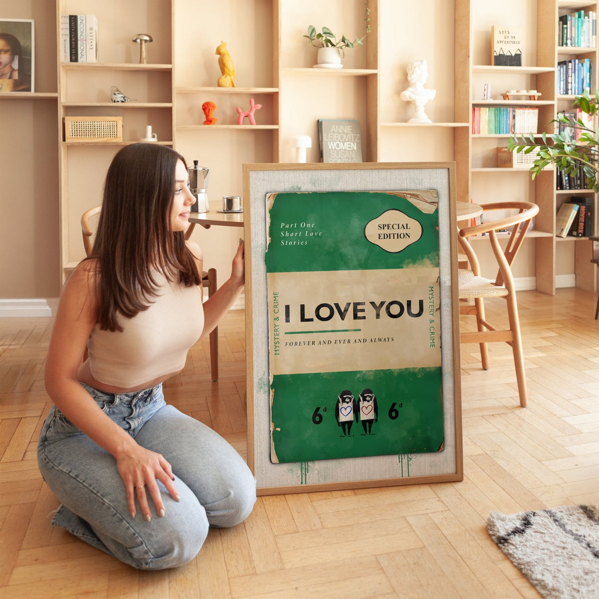 Personalised Book Cover Art Print (Green) - Magic Posters
