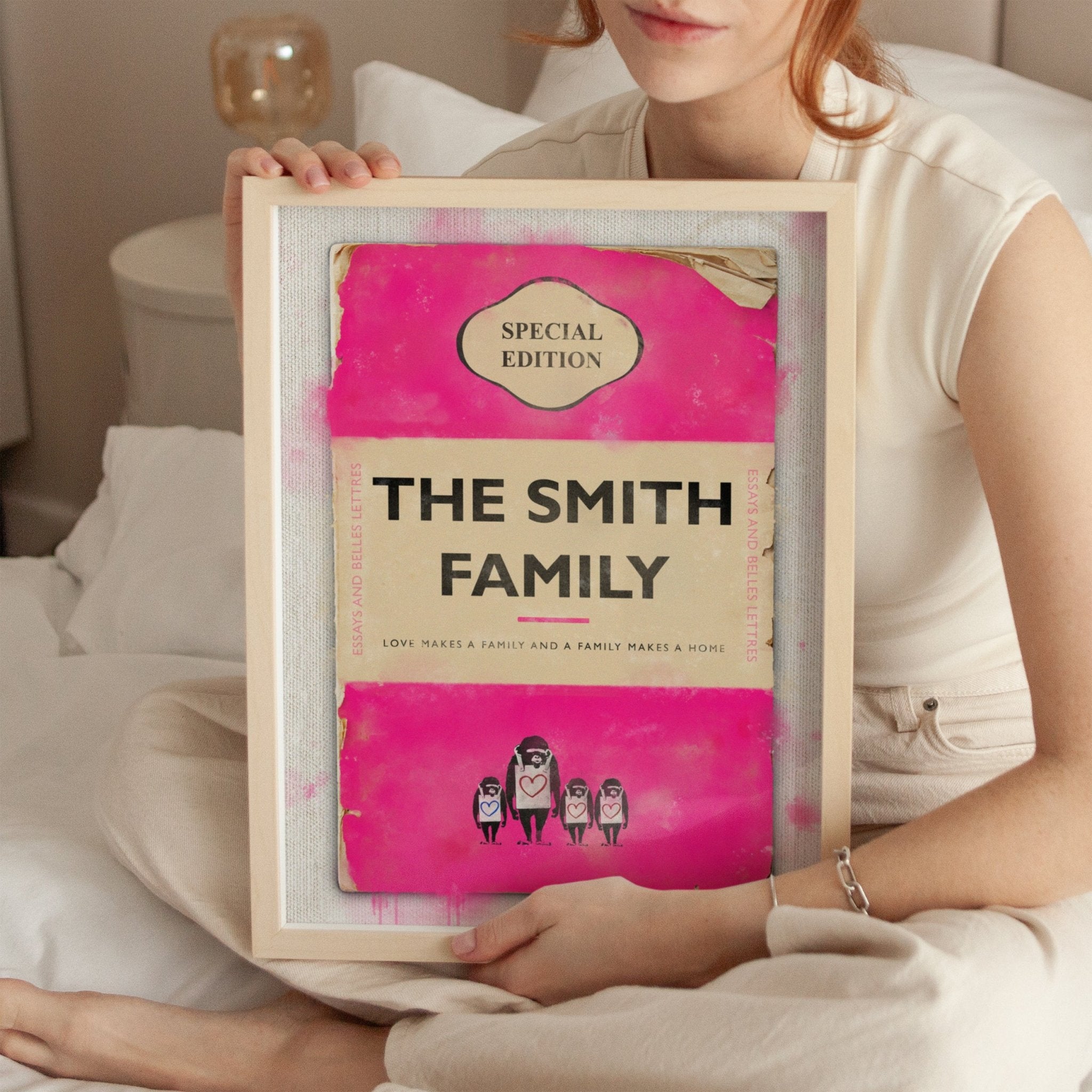 Personalised Book Cover Spacer Framed Art Print (Family Edition) UK Only - New This Week! - Magic Posters