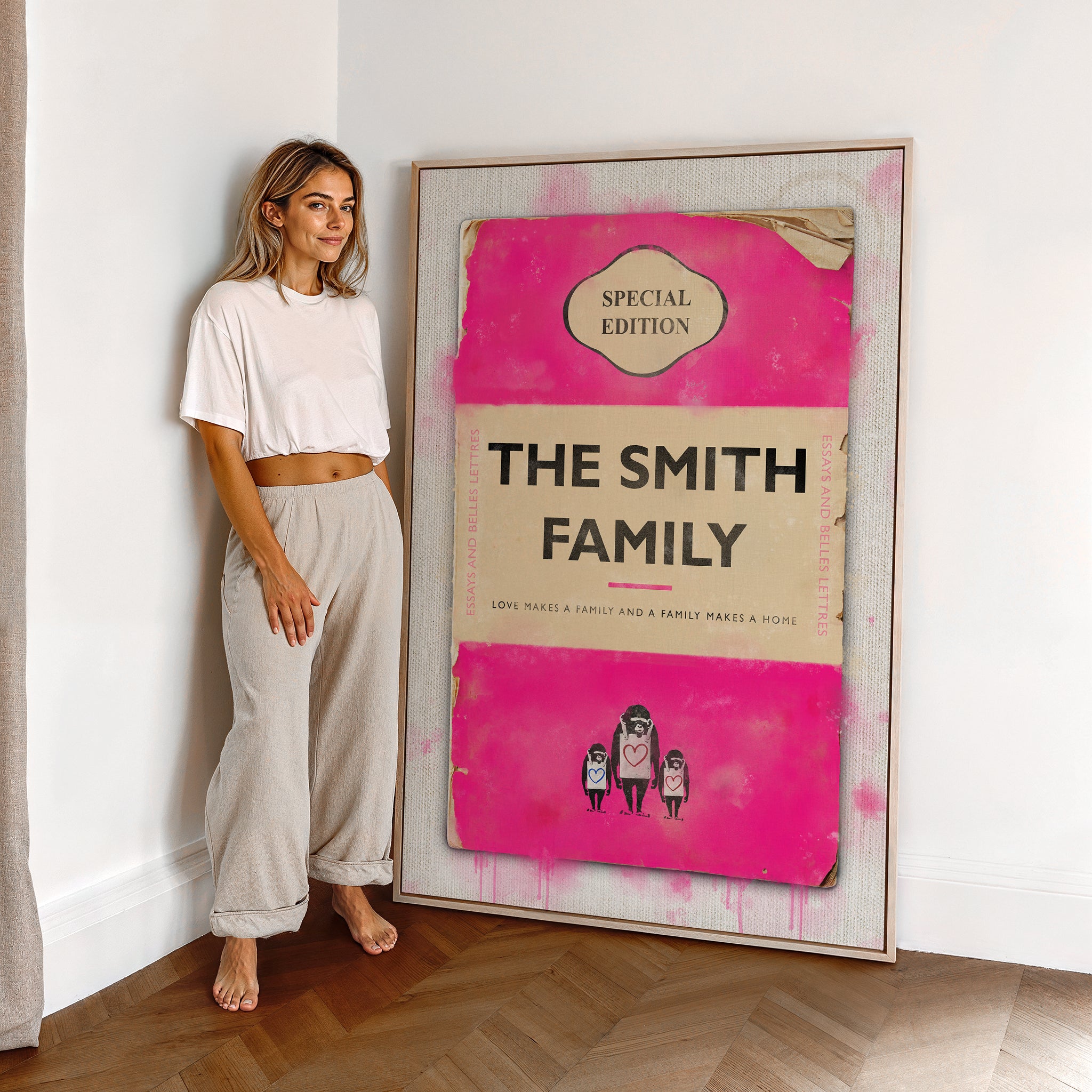 Personalised Book Cover Spacer Framed Art Print (Family Edition) UK Only - New This Week! - Magic Posters