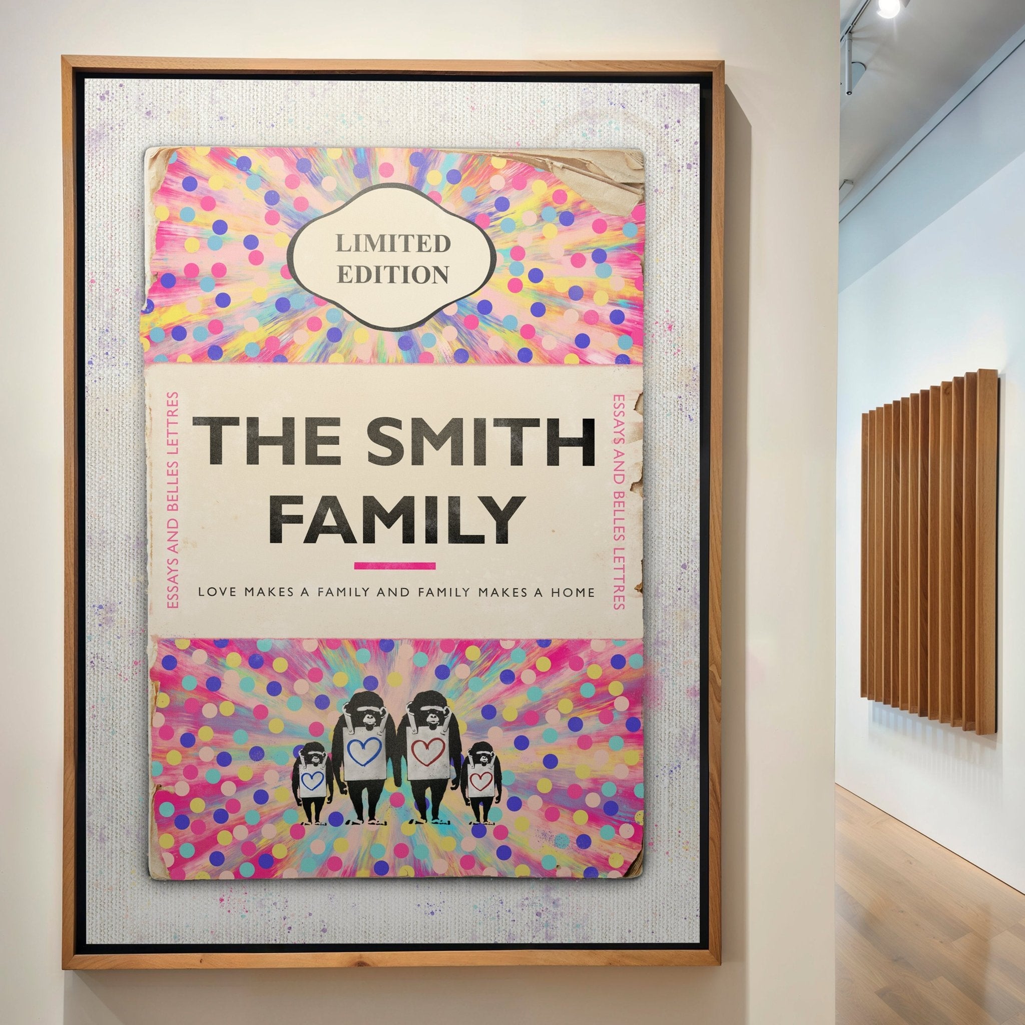 Personalised Book Cover Art Print Family Edition (Spots) - Magic Posters