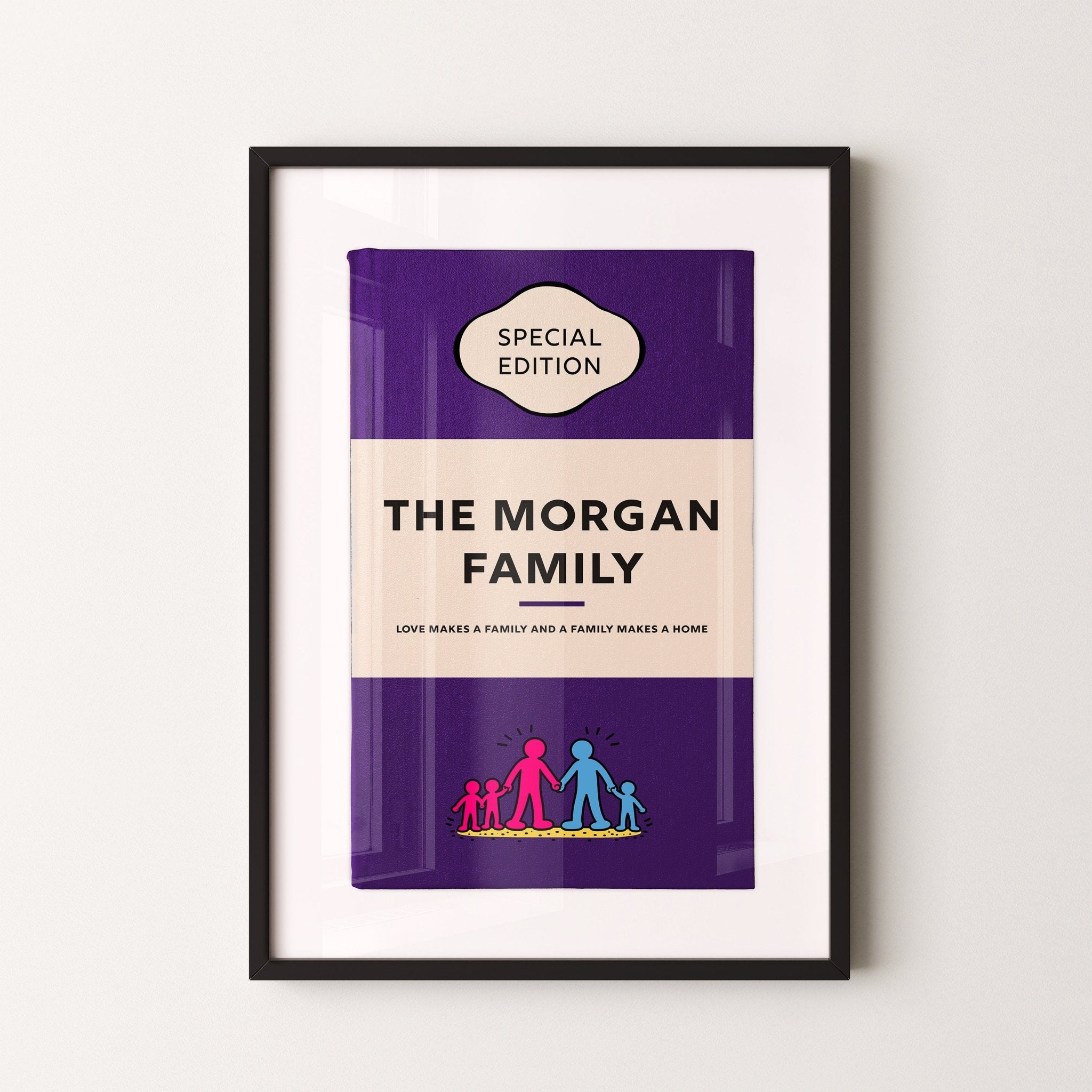 Personalised Book Cover Art Print (Family Pop Art Edition) - Magic Posters