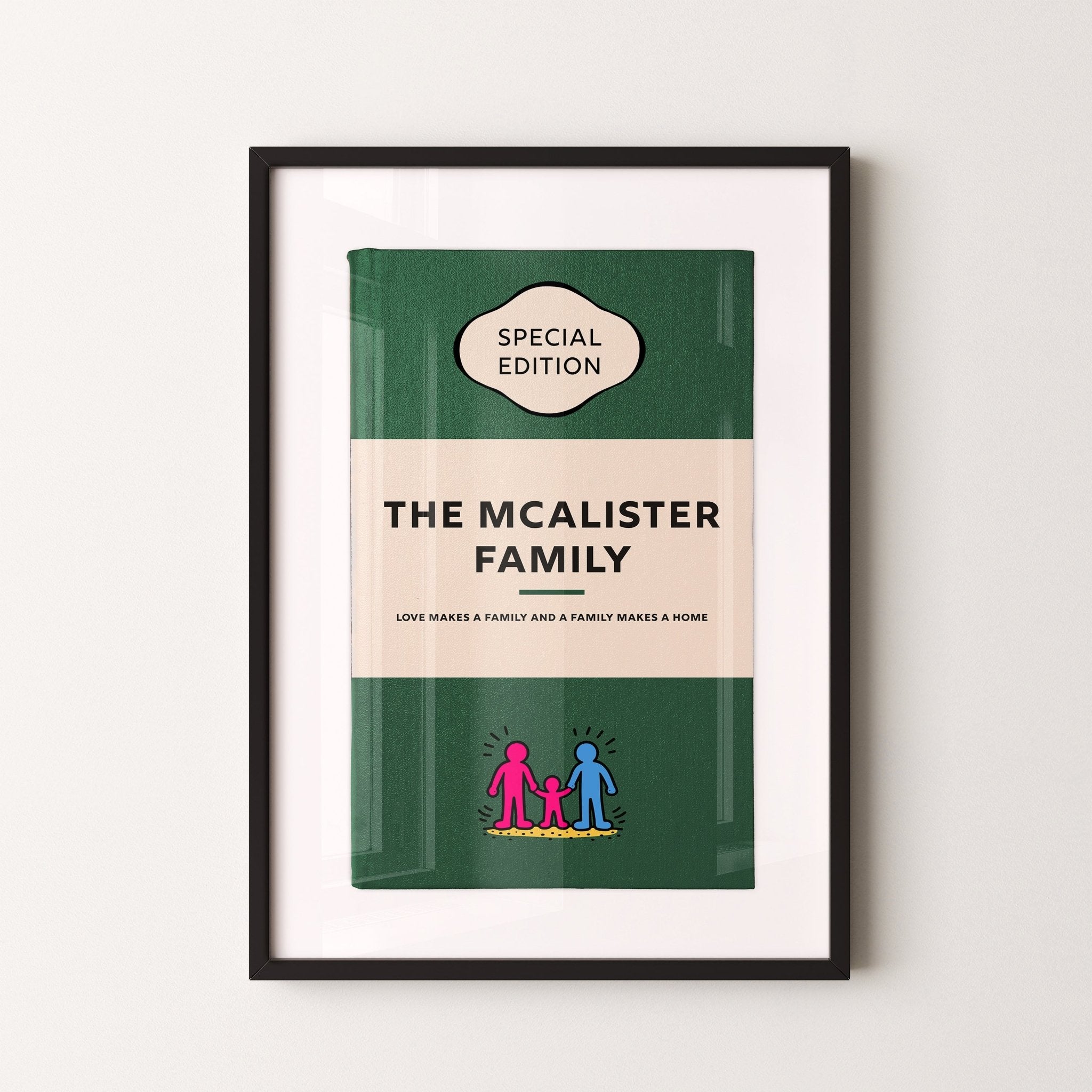 Personalised Book Cover Art Print (Family Pop Art Edition) - Magic Posters