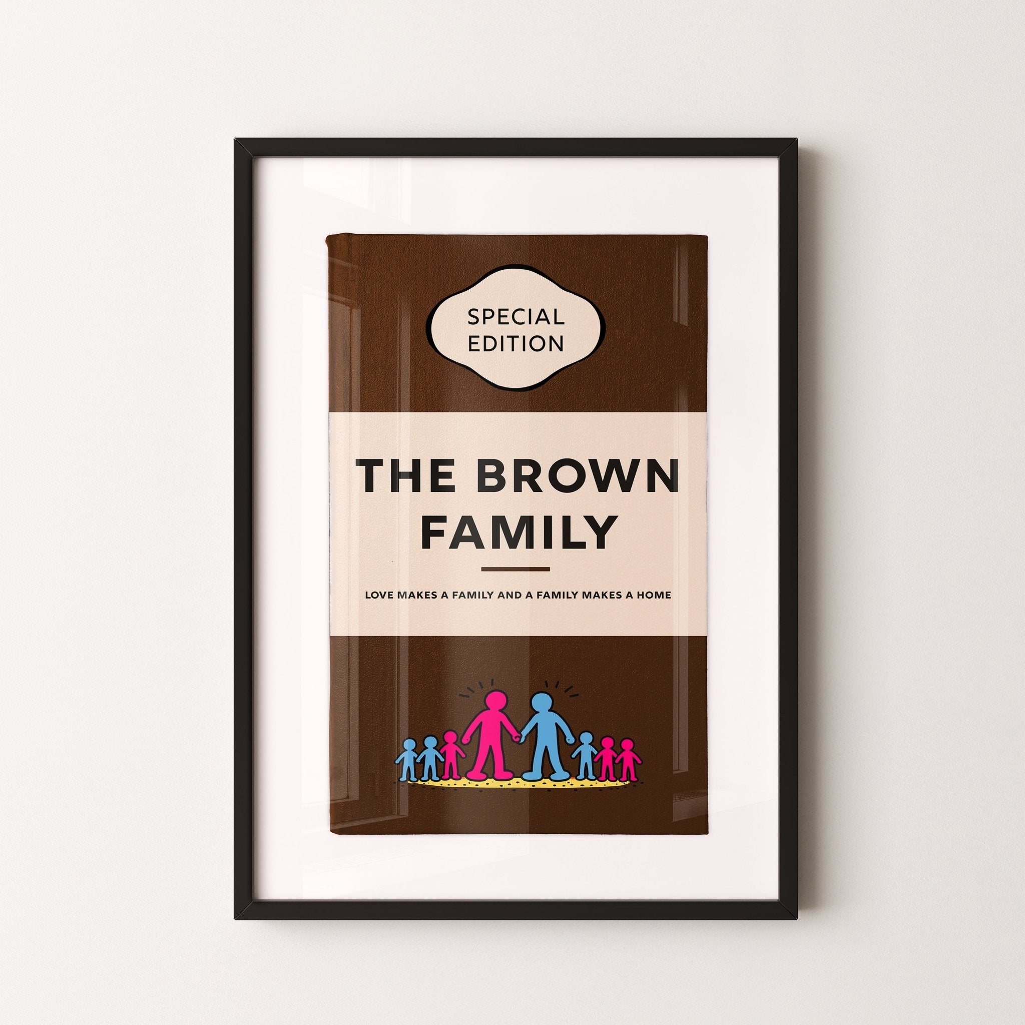 Personalised Book Cover Art Print (Family Pop Art Edition) - Magic Posters