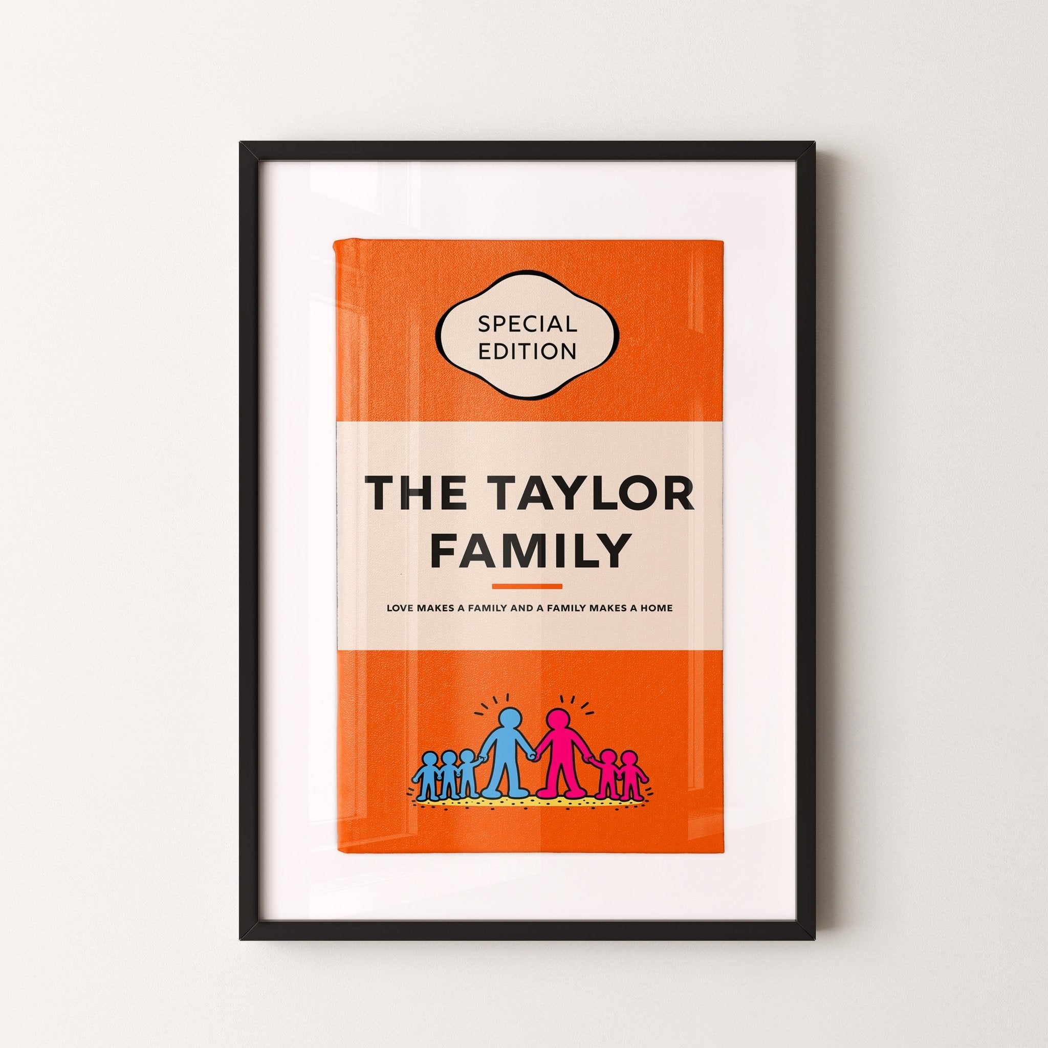 Personalised Book Cover Art Print (Family Pop Art Edition) - Magic Posters