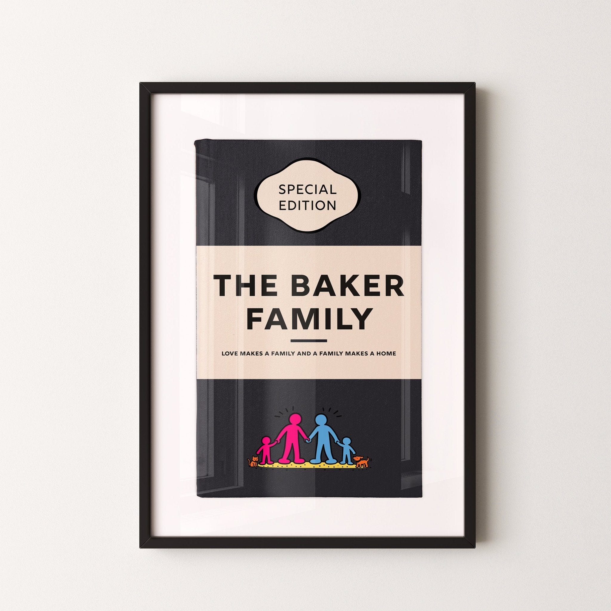 Personalised Book Cover Art Print (Family Pop Art Edition) - Magic Posters