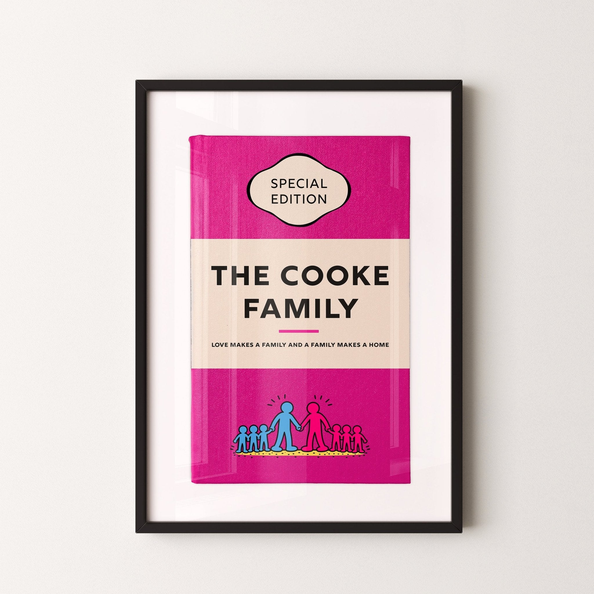 Personalised Book Cover Art Print (Family Pop Art Edition) - Magic Posters