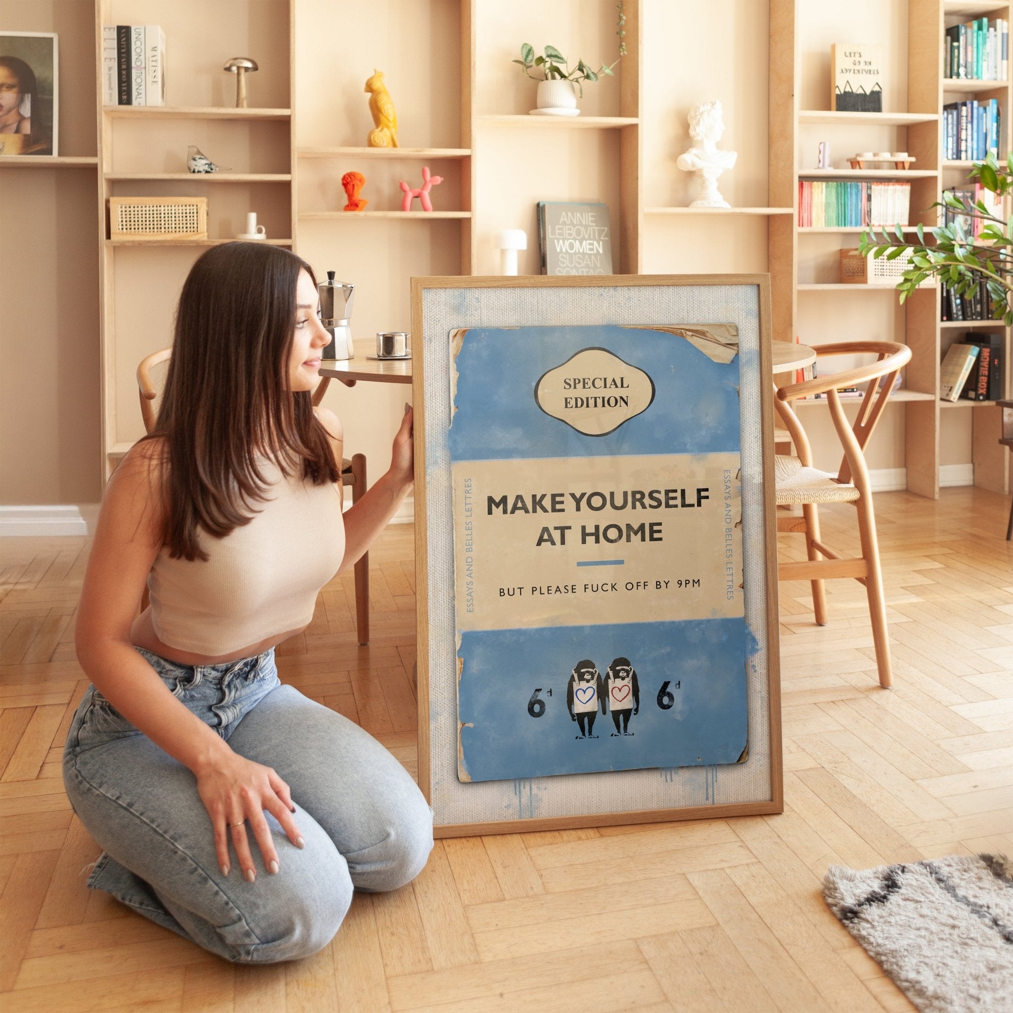 Personalised Book Cover Art Print (Light Blue) - Magic Posters