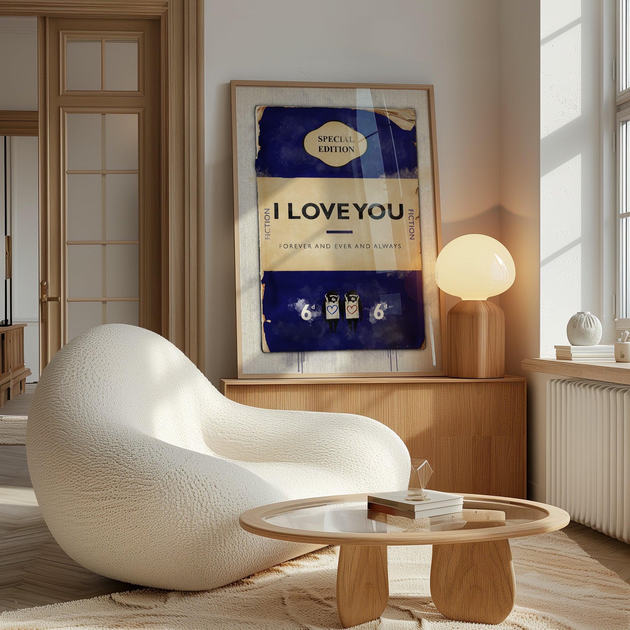 Personalised Book Cover Art Print (Midnight Blue) - Magic Posters