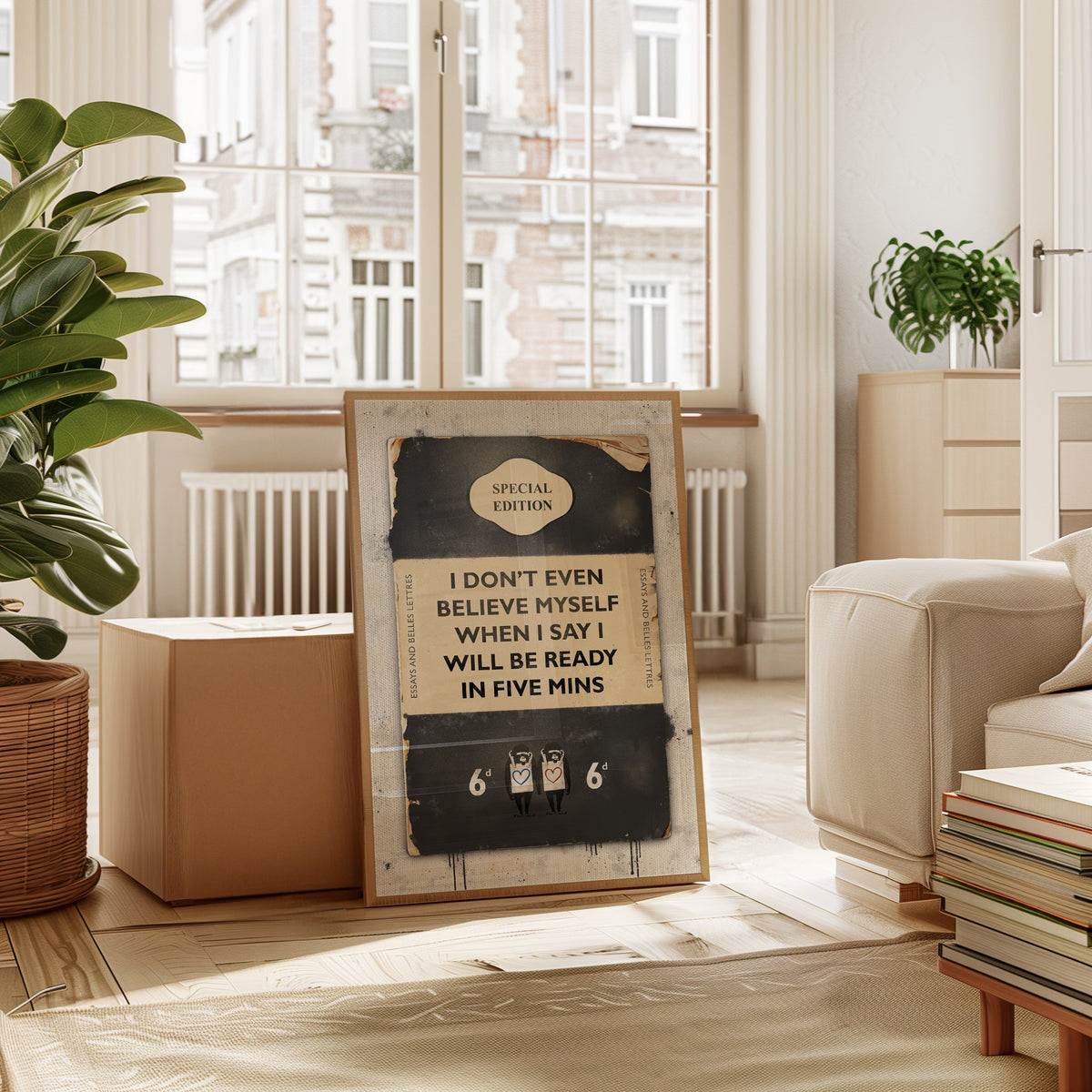 Personalised Book Cover Art Print (New Black) - Magic Posters