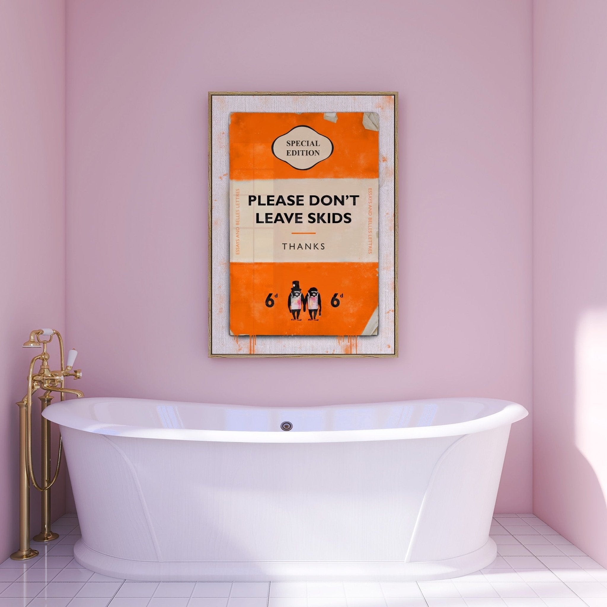 Personalised Book Cover Art Print (New Orange) - Magic Posters