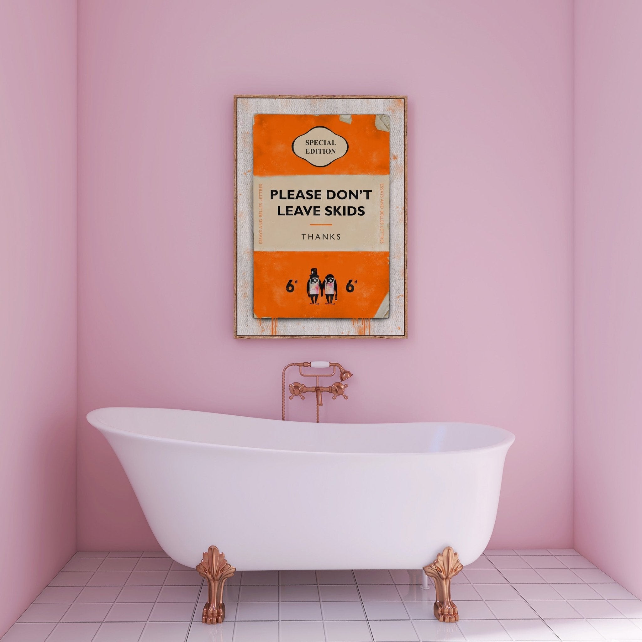 Personalised Book Cover Art Print (New Orange) - Magic Posters