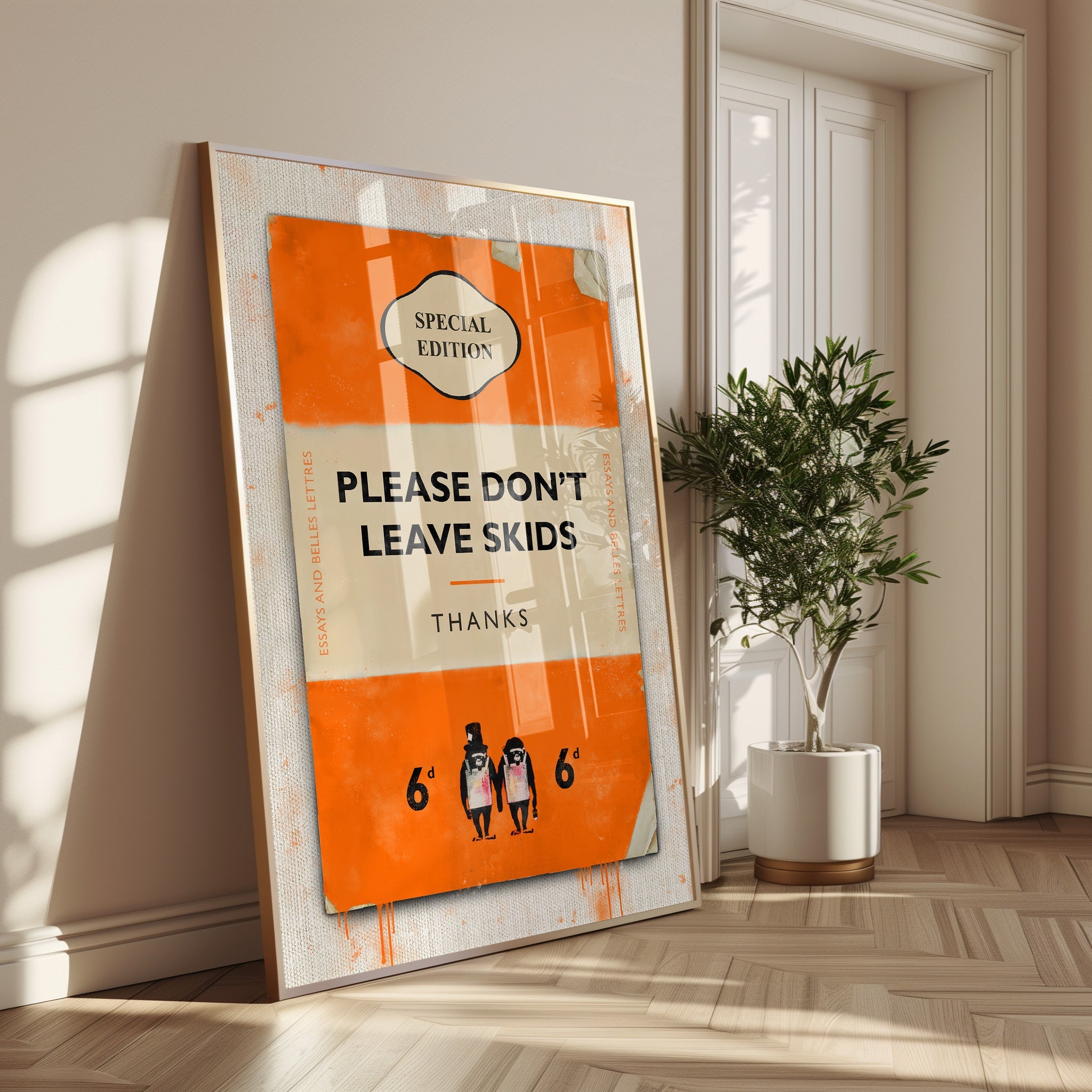 Personalised Book Cover Art Print (New Orange) - Magic Posters