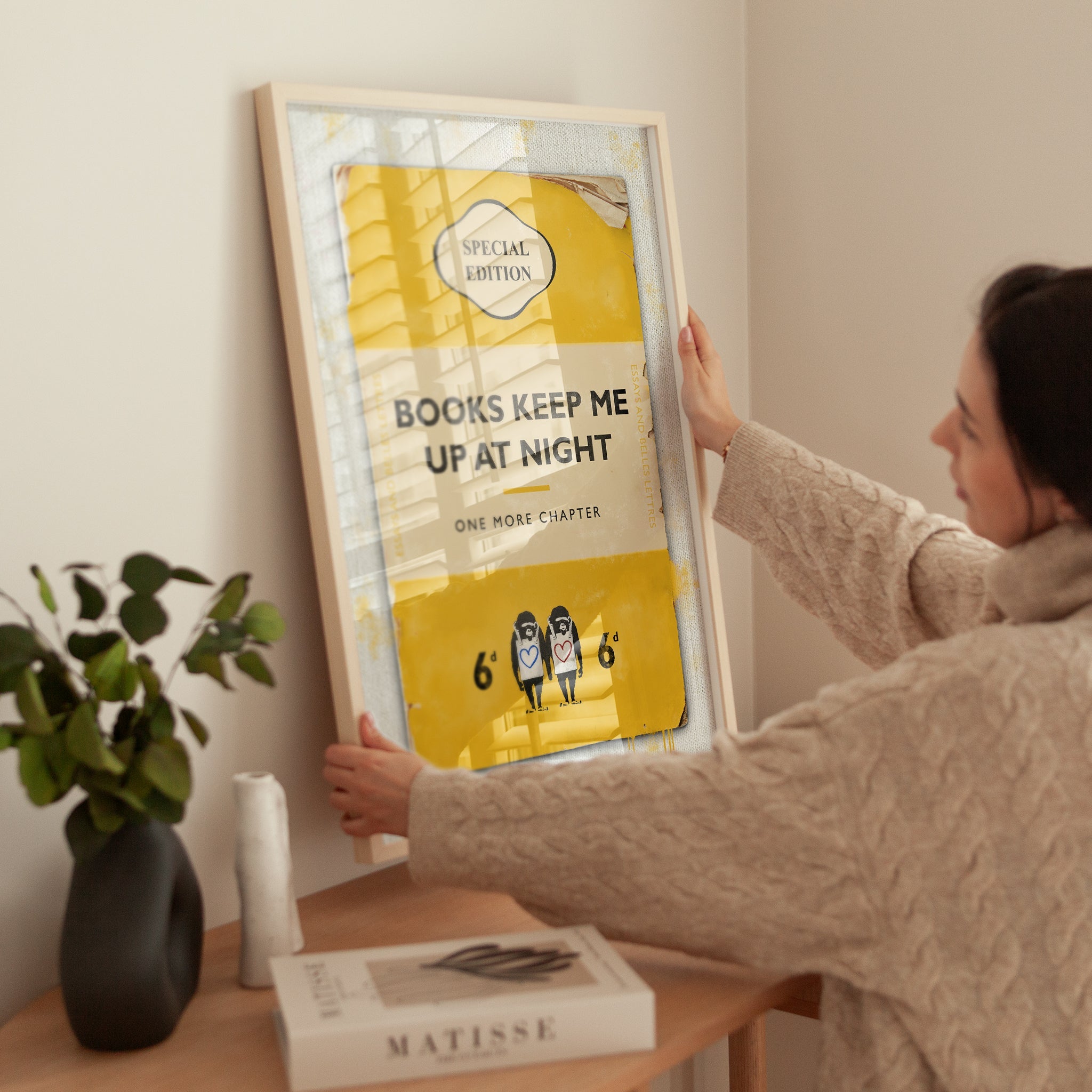 Personalised Book Cover Art Print (New Yellow) - Magic Posters