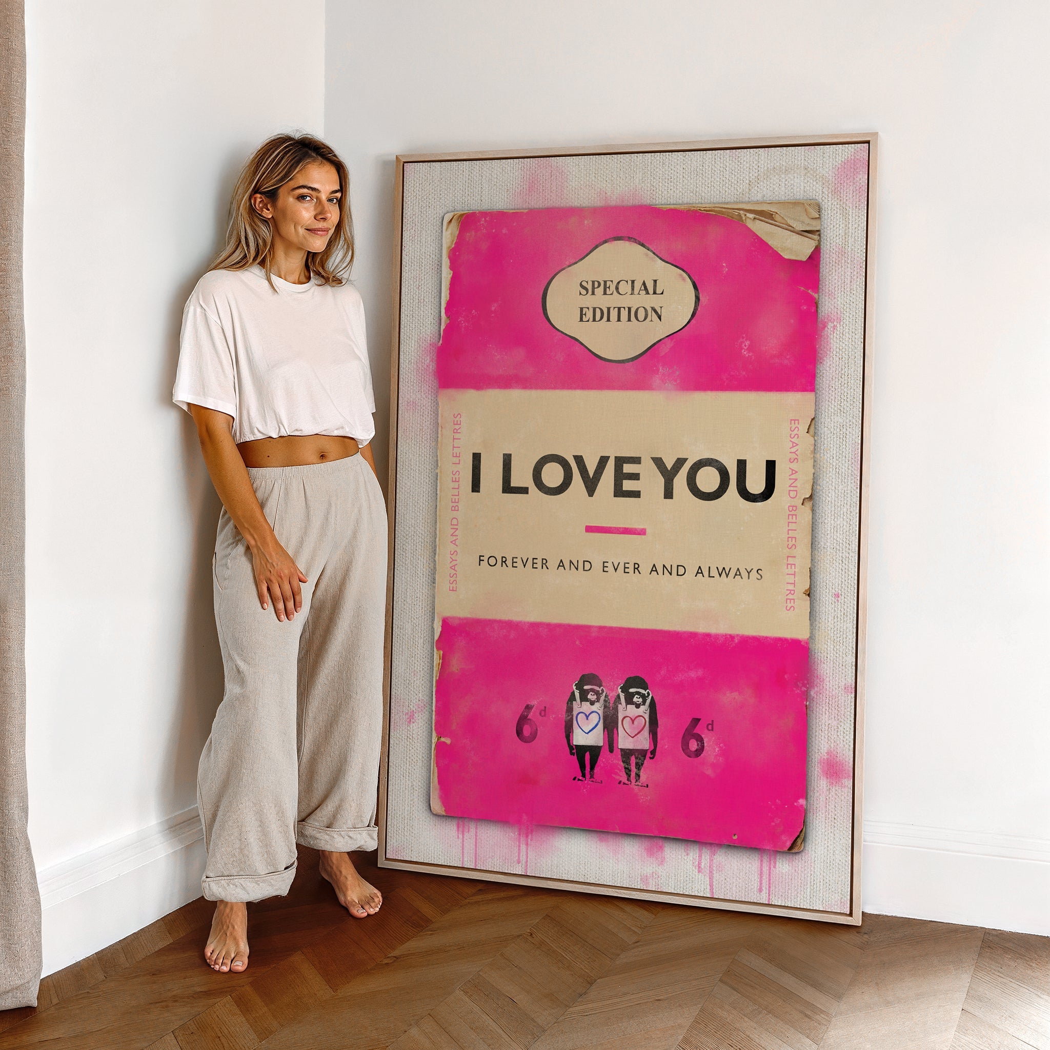 Personalised Book Cover Art Print (Pink) - Magic Posters