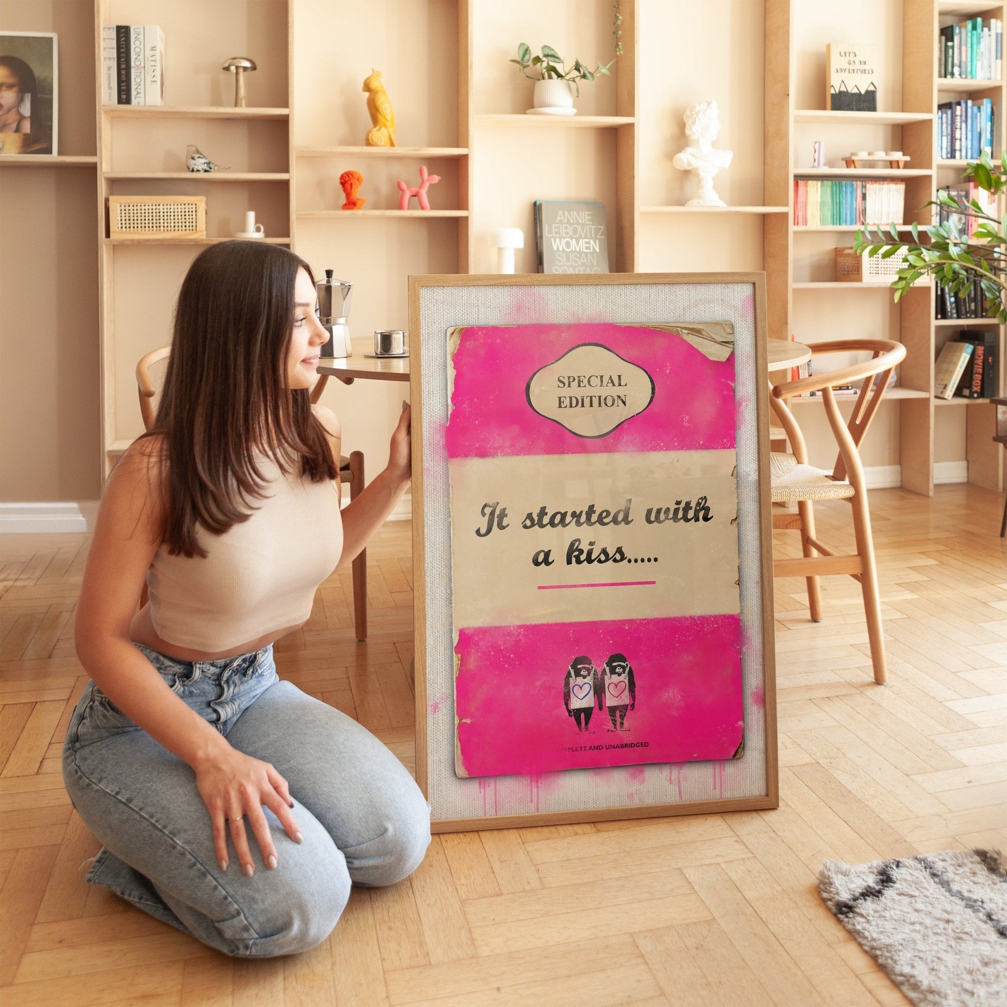 Personalised Book Cover Art Print (Pink) - Magic Posters