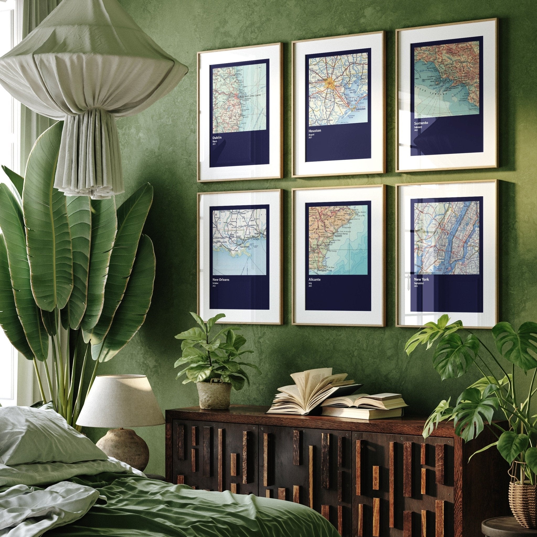 Personalised City Map Set Of 6 Prints - Magic Posters