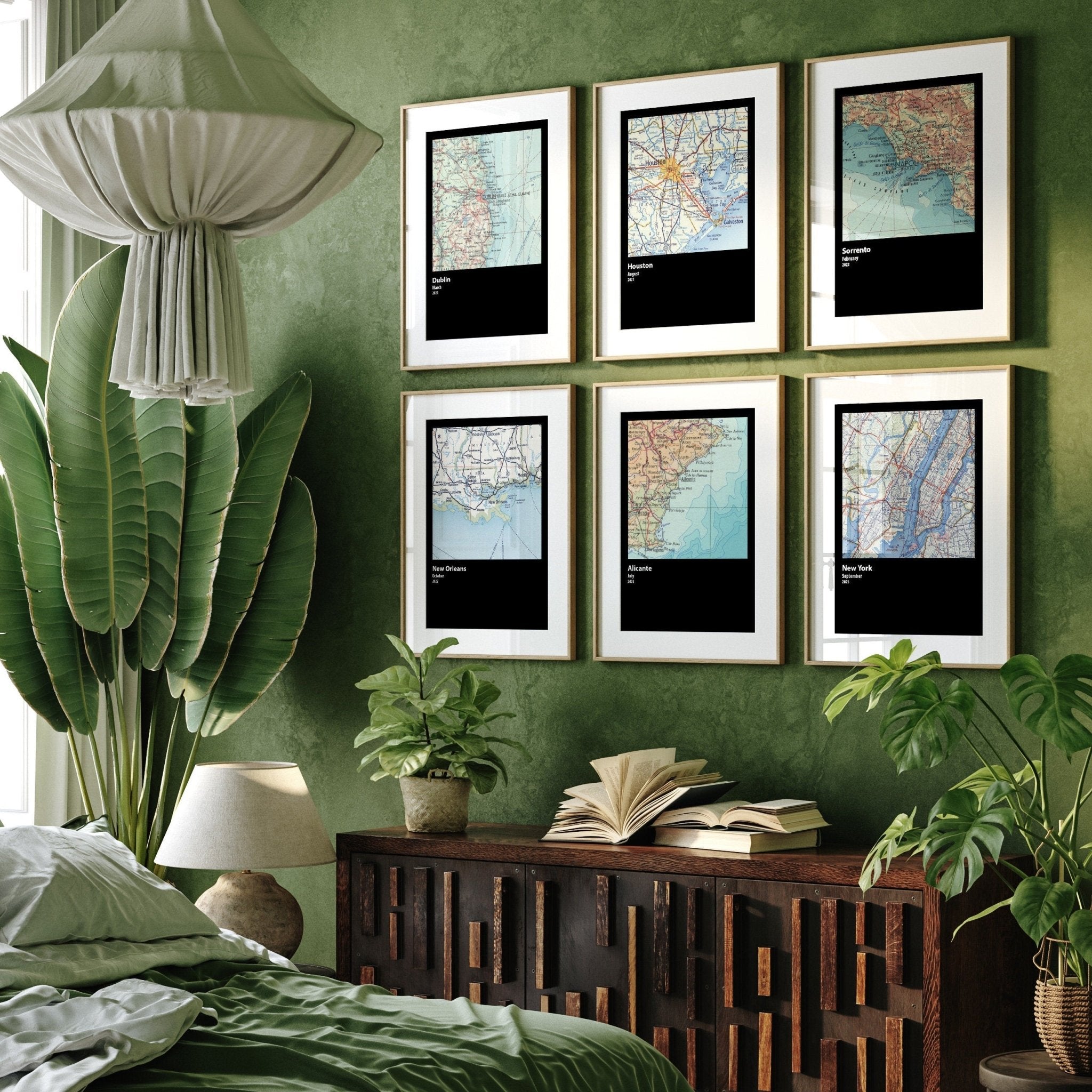 Personalised City Map Set Of 6 Prints - Magic Posters