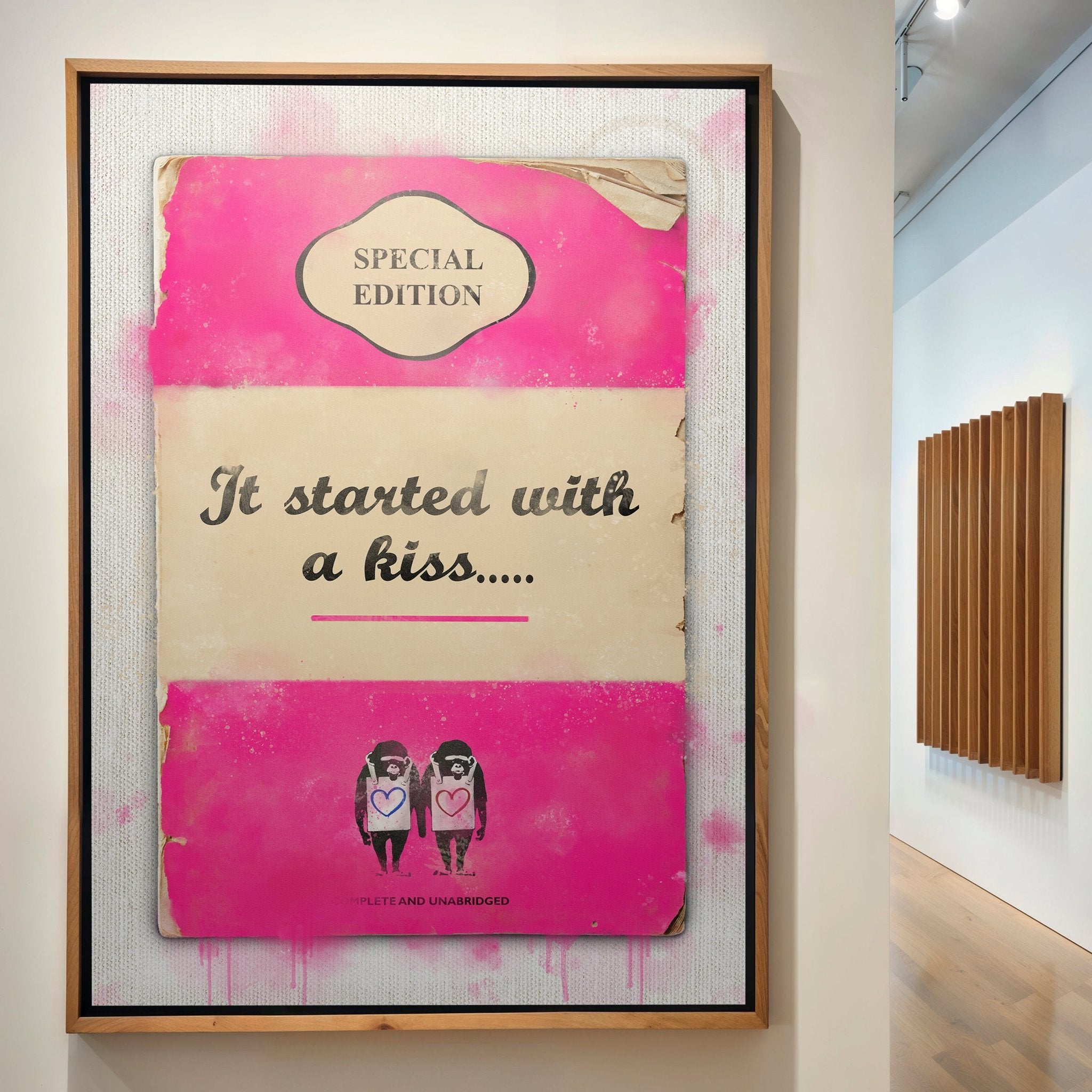 Personalised It Started With A Kiss Book Cover Art Print - Magic Posters