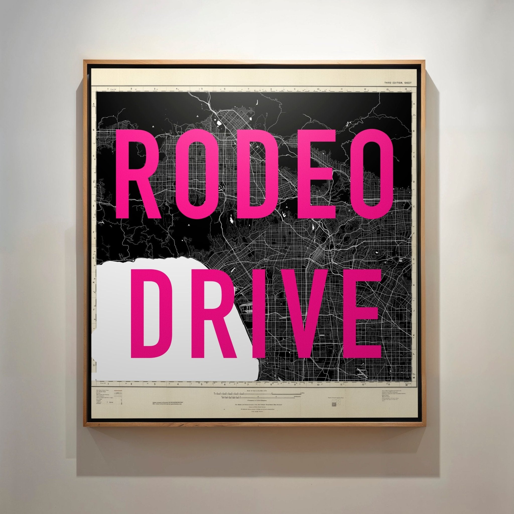 Personalised Retro Pop Art Street Name Map Print - Magic Posters