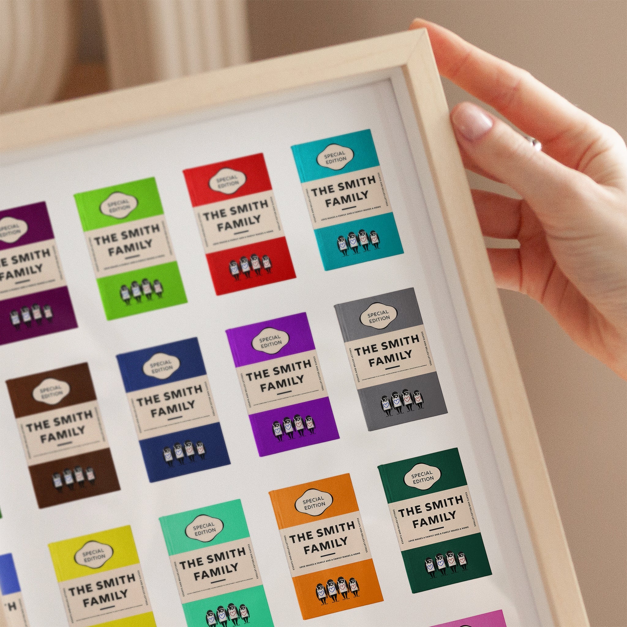 Personalised Special Edition Multi Book Print (Square) - Magic Posters