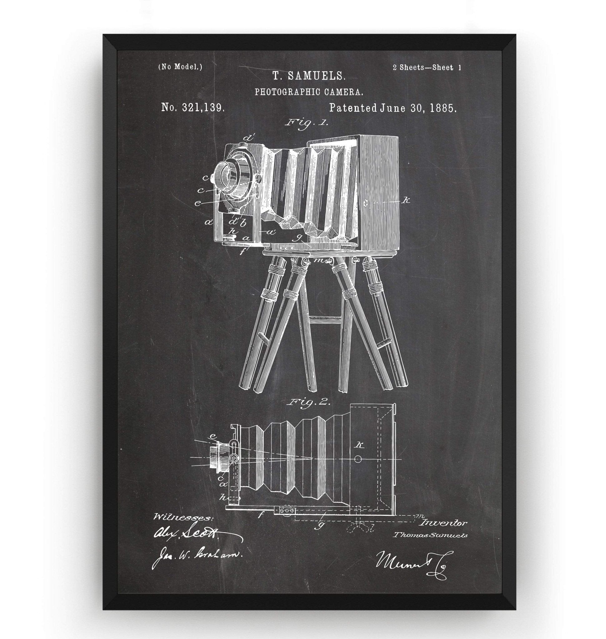 Photographic Camera 1885 Patent Print - Magic Posters
