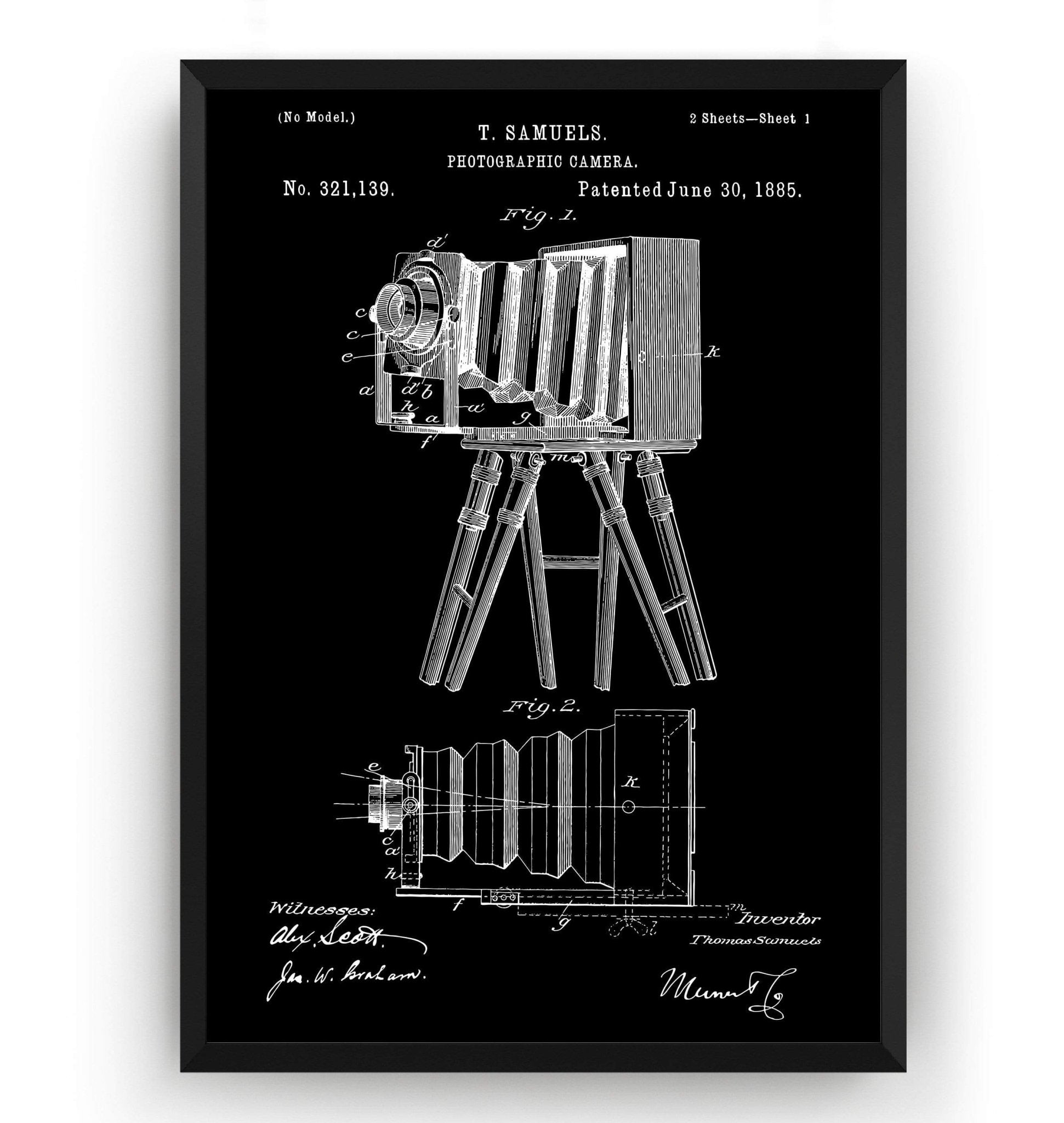 Photographic Camera 1885 Patent Print - Magic Posters