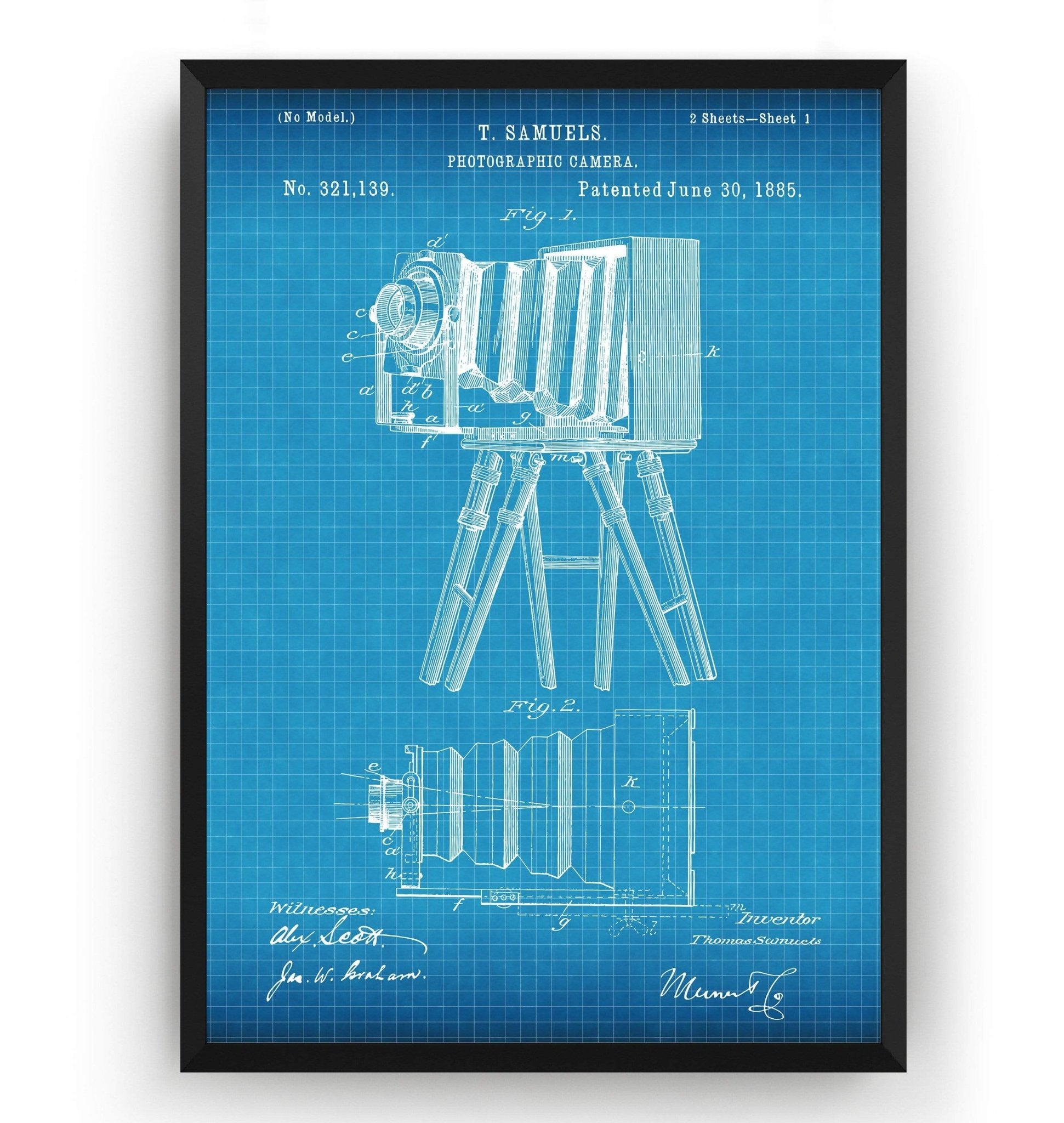 Photographic Camera 1885 Patent Print - Magic Posters