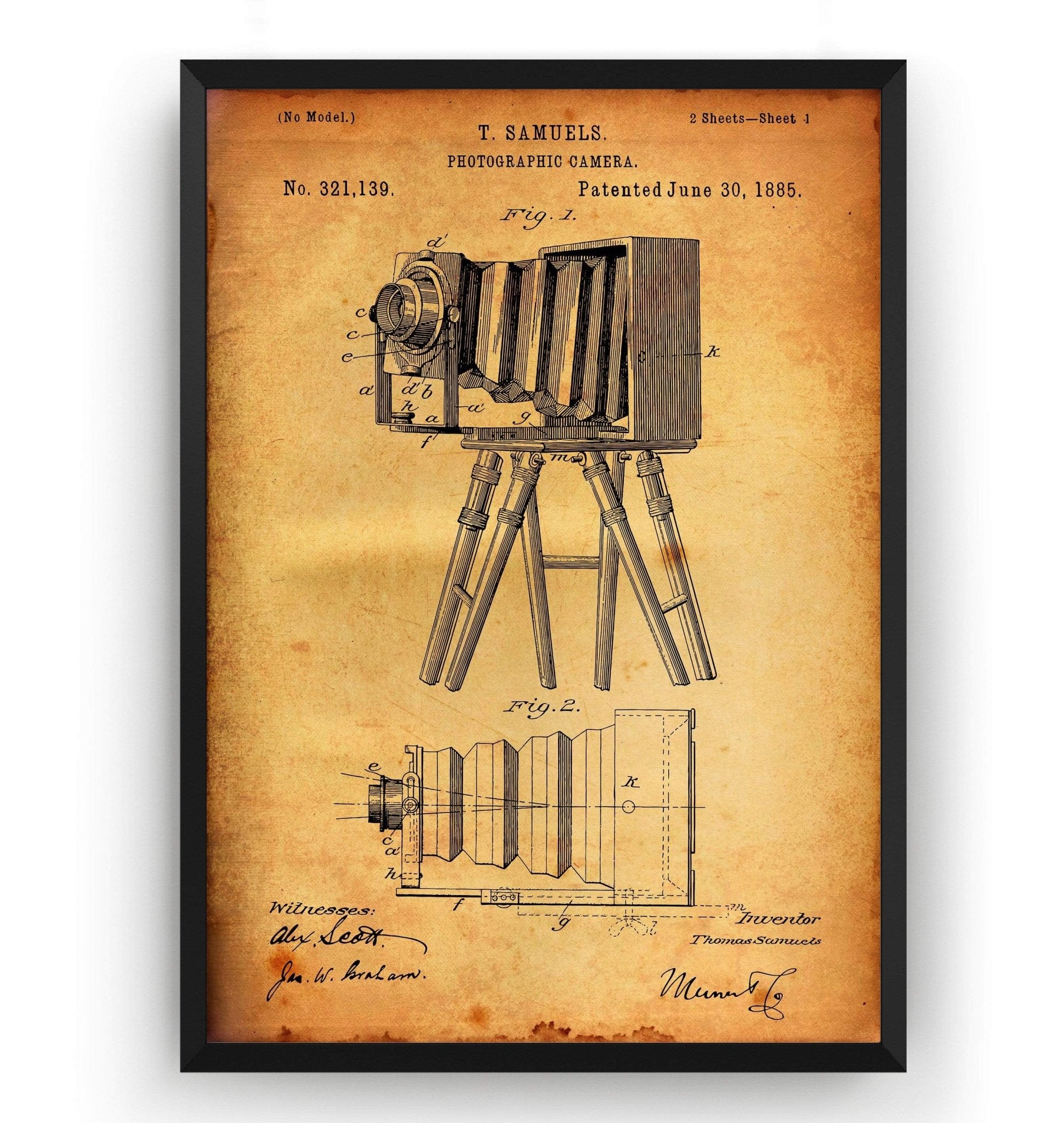Photographic Camera 1885 Patent Print - Magic Posters