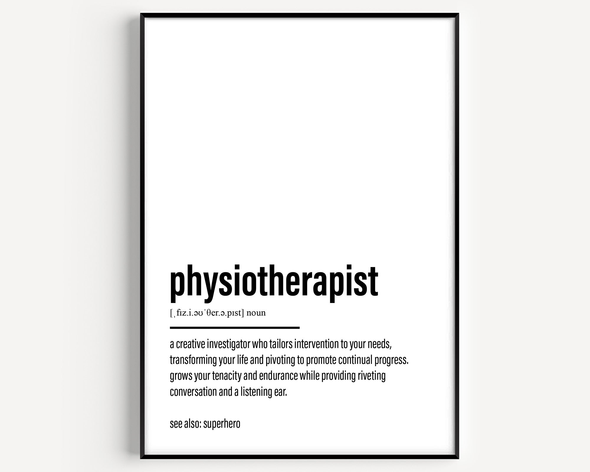 Physiotherapist Definition Print V2 - Magic Posters