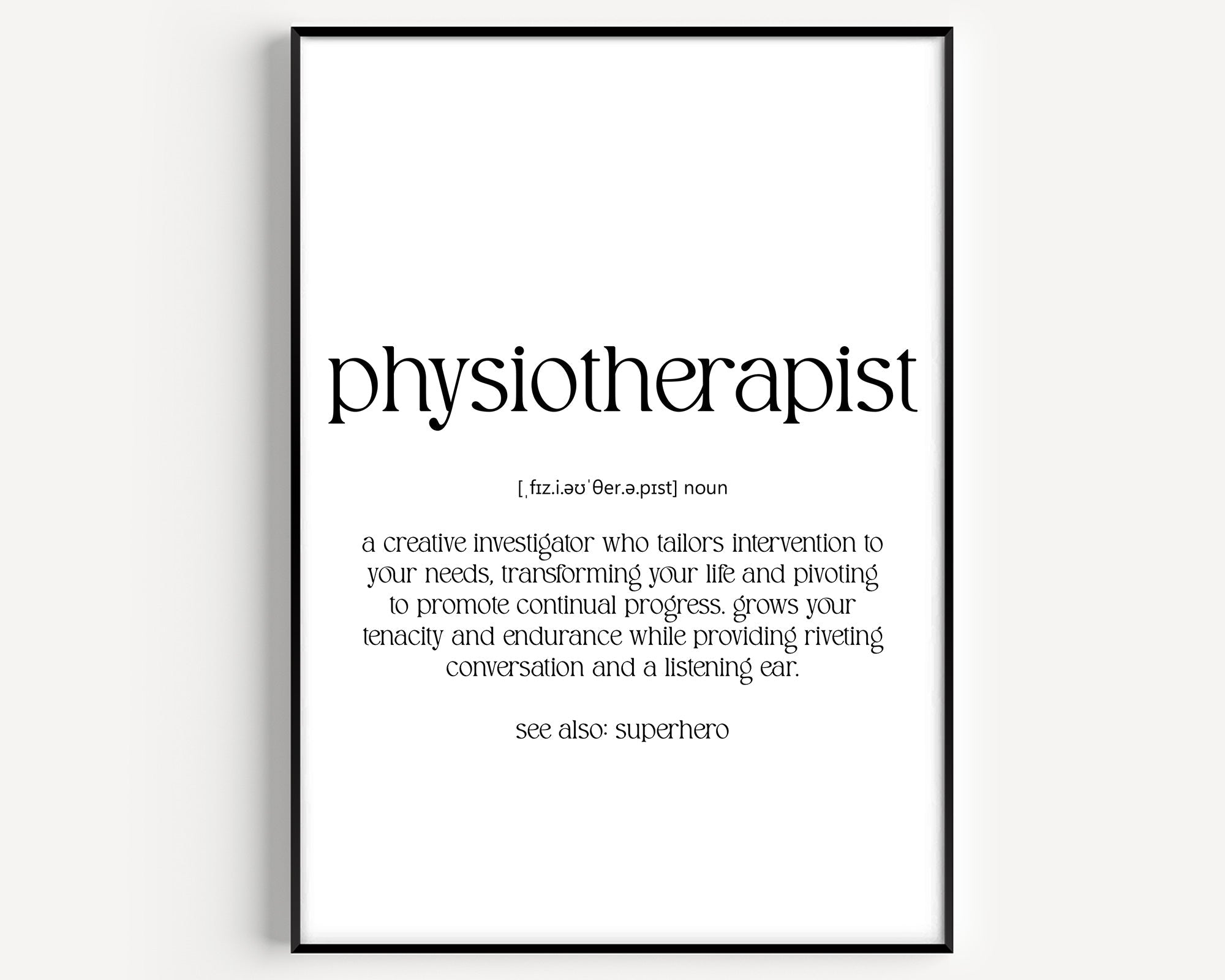 Physiotherapist Definition Print V2 - Magic Posters