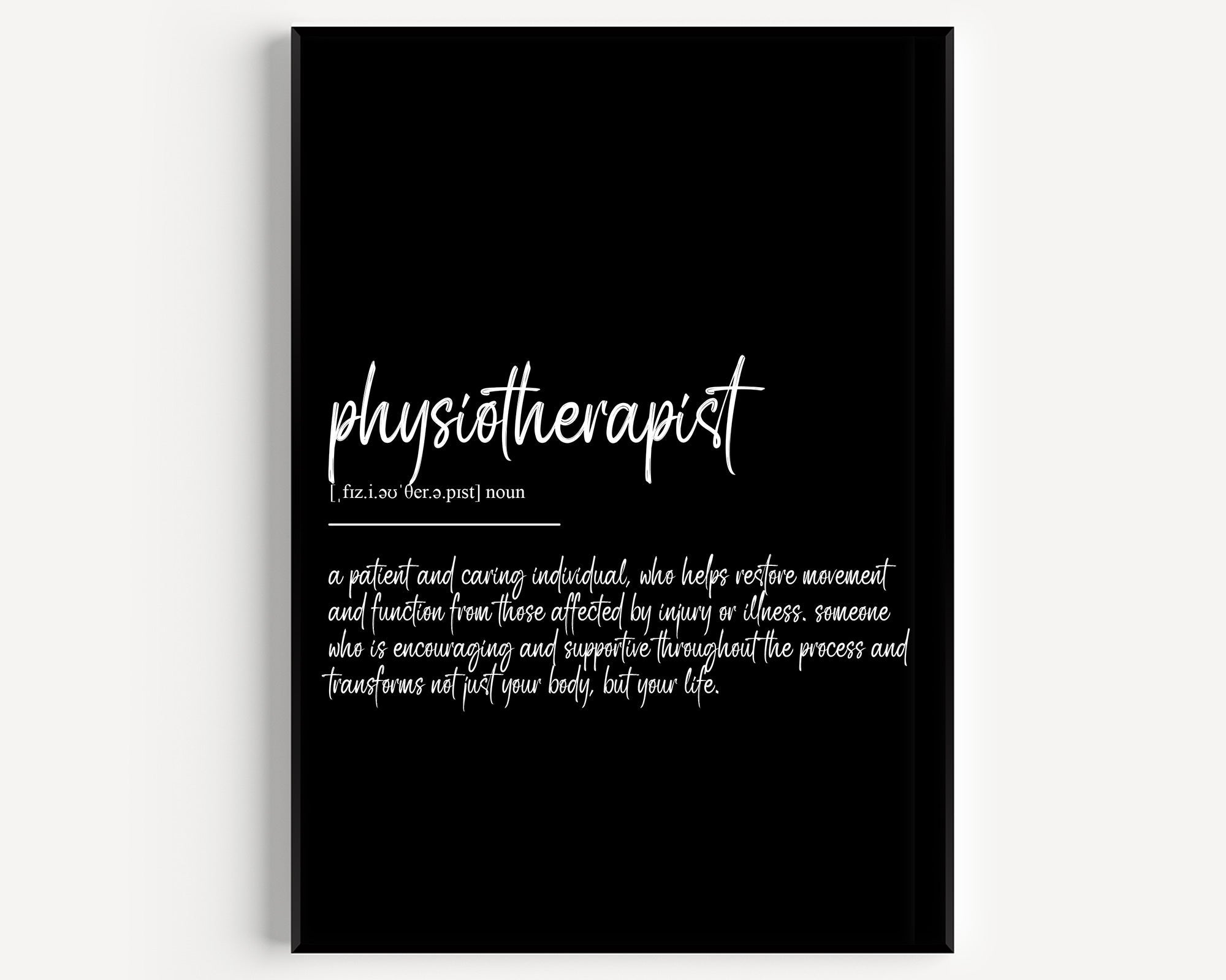 Physiotherapist Definition Print V3 - Magic Posters