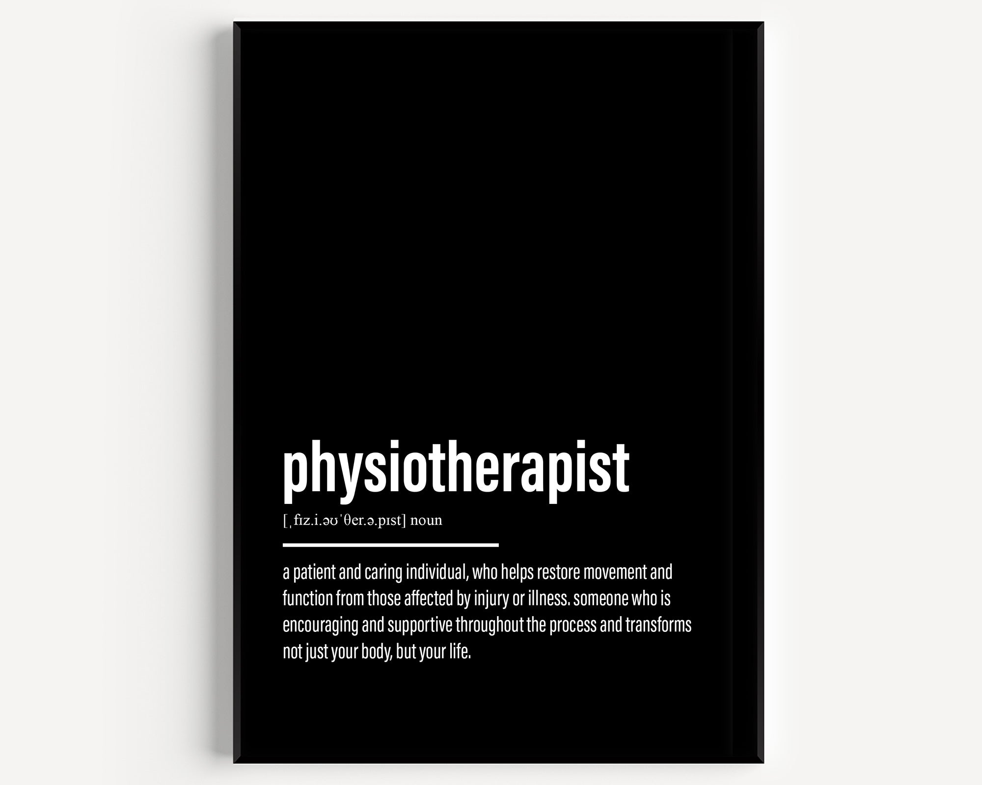Physiotherapist Definition Print V3 - Magic Posters