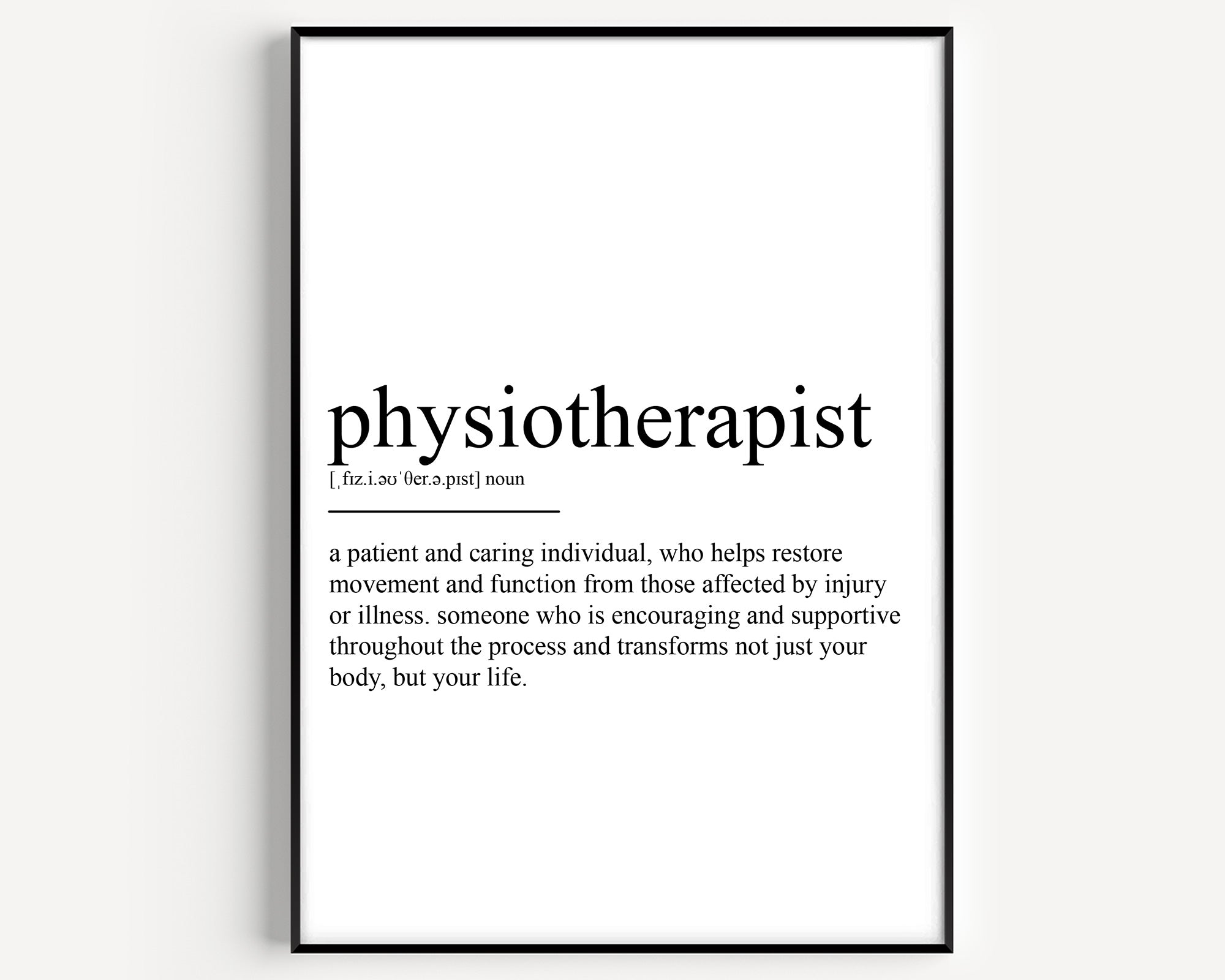 Physiotherapist Definition Print V3 - Magic Posters