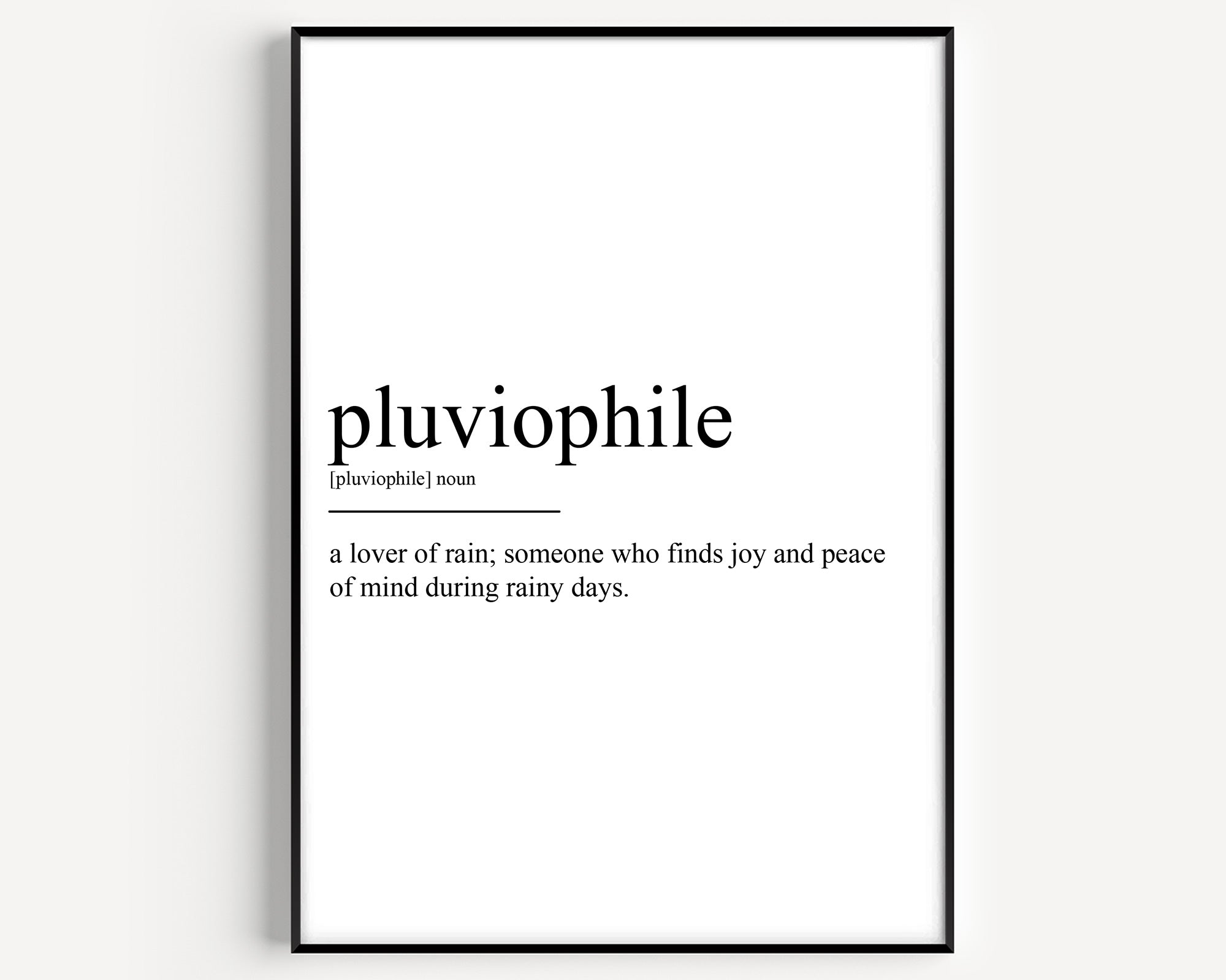 Pluviophile Definition Print - Magic Posters