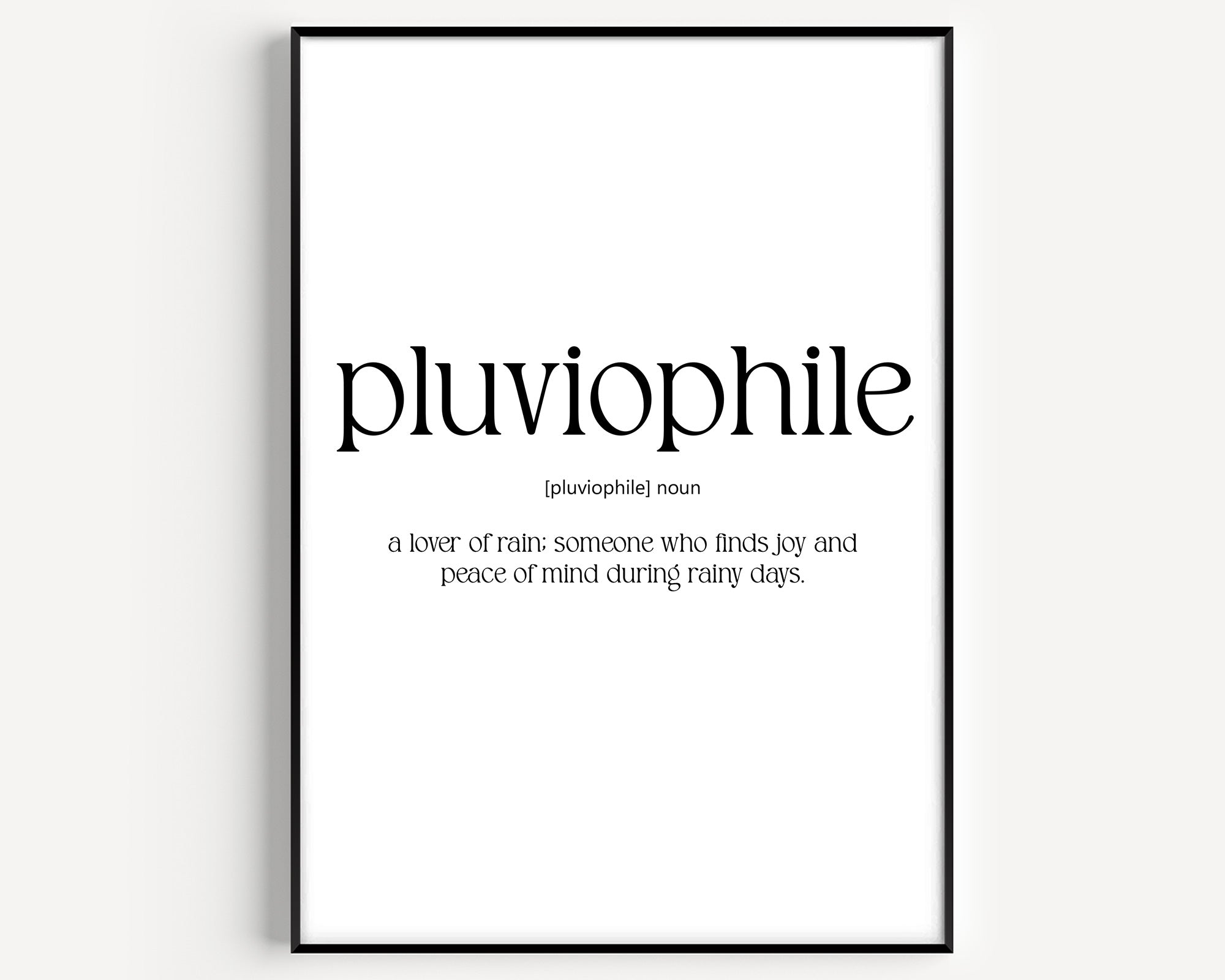 Pluviophile Definition Print - Magic Posters