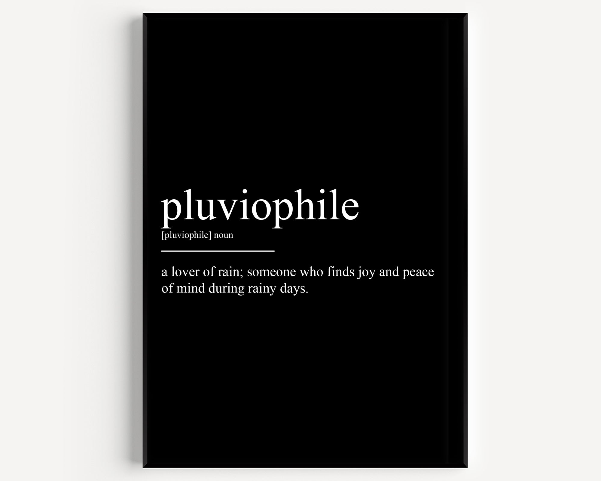Pluviophile Definition Print - Magic Posters